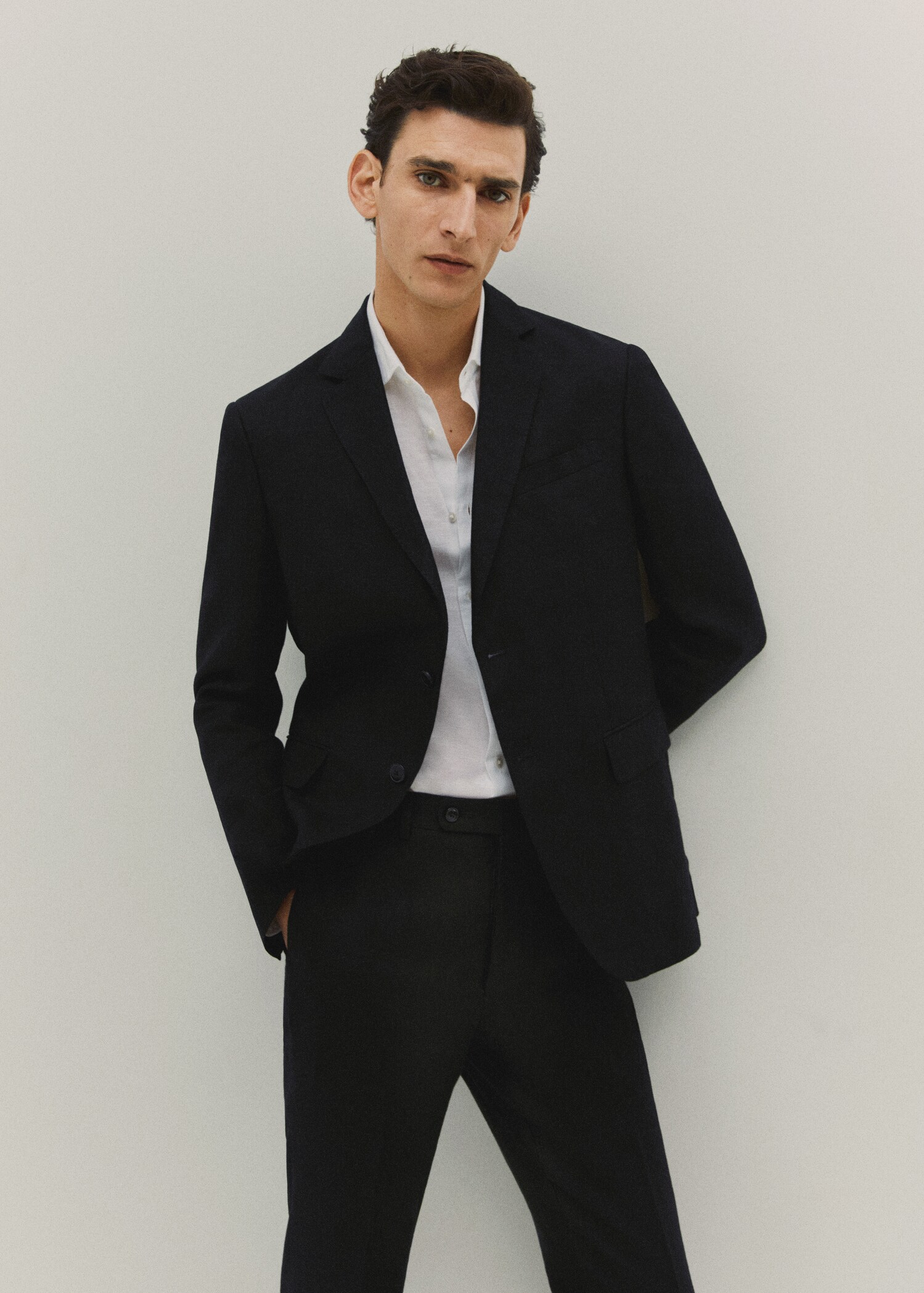 Linnen slim fit colbert - Detail van het artikel 4