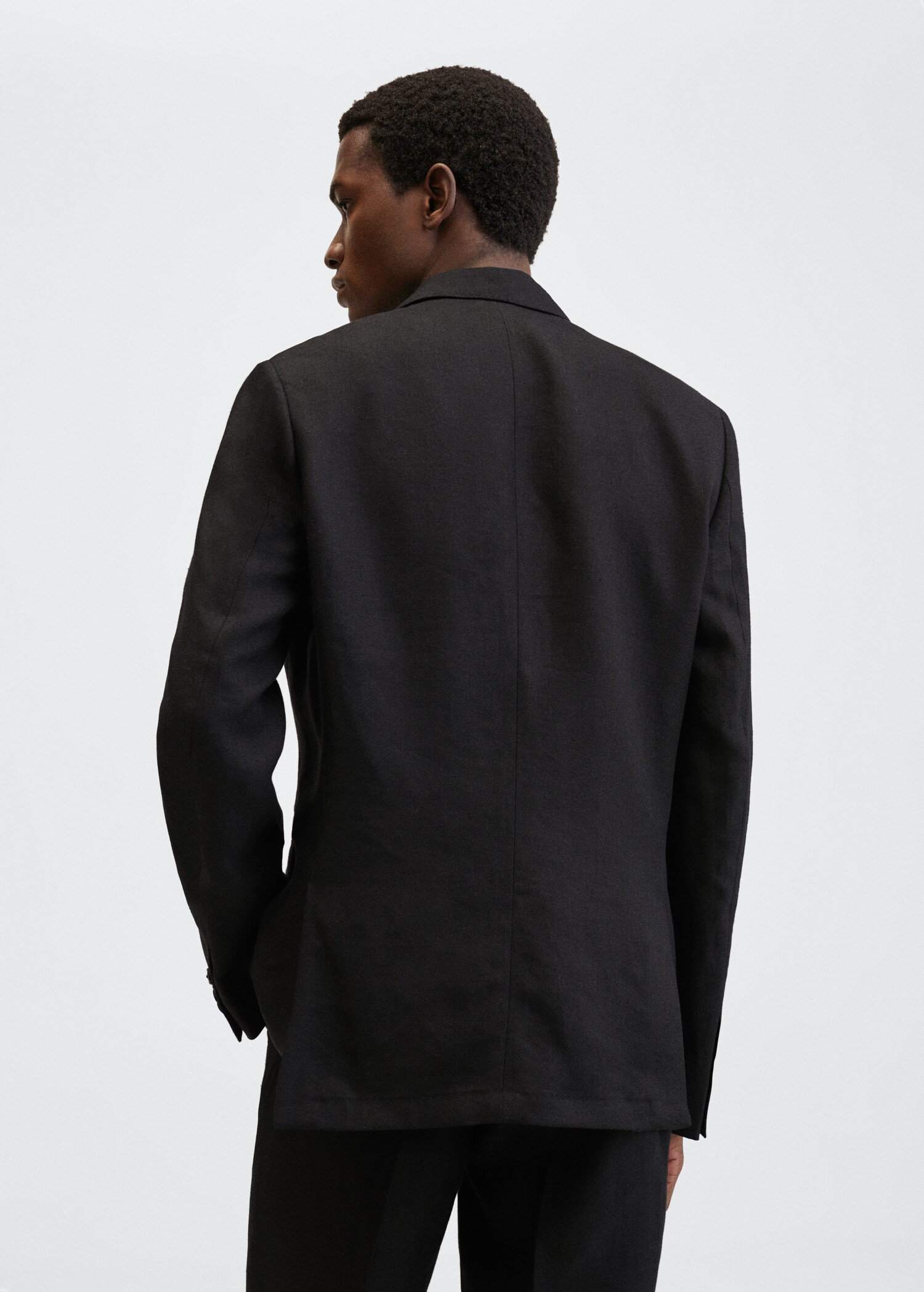 Linnen slim fit colbert - Achterkant van het artikel
