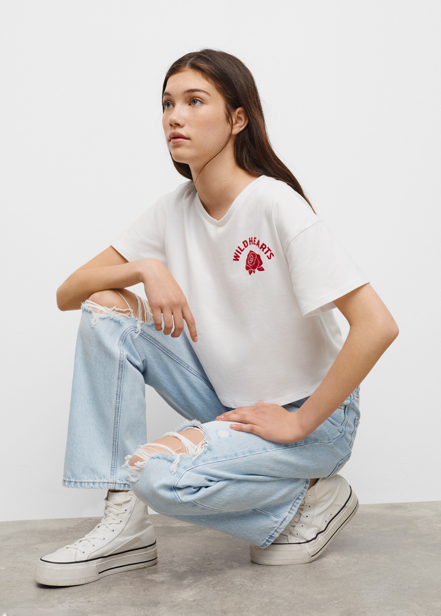 Ripped details boyfriend jeans - Details of the article 3
