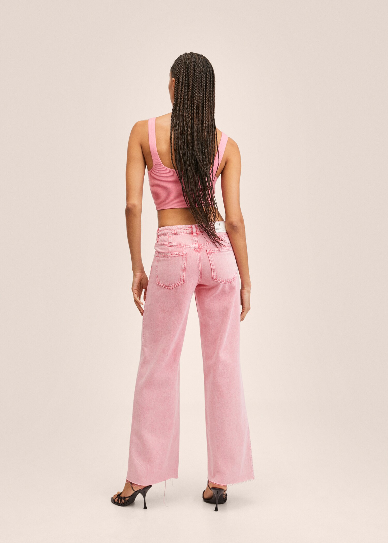 Medium-rise wideleg jeans - Reverse of the article