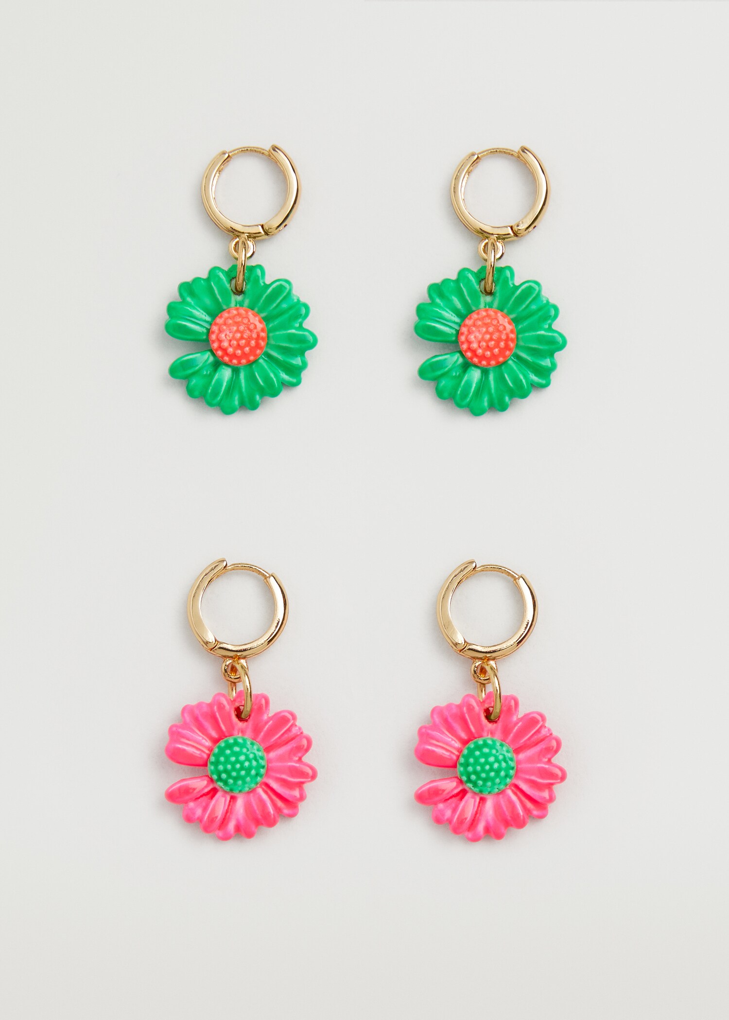 Ceramic floral earrings - Article without model
