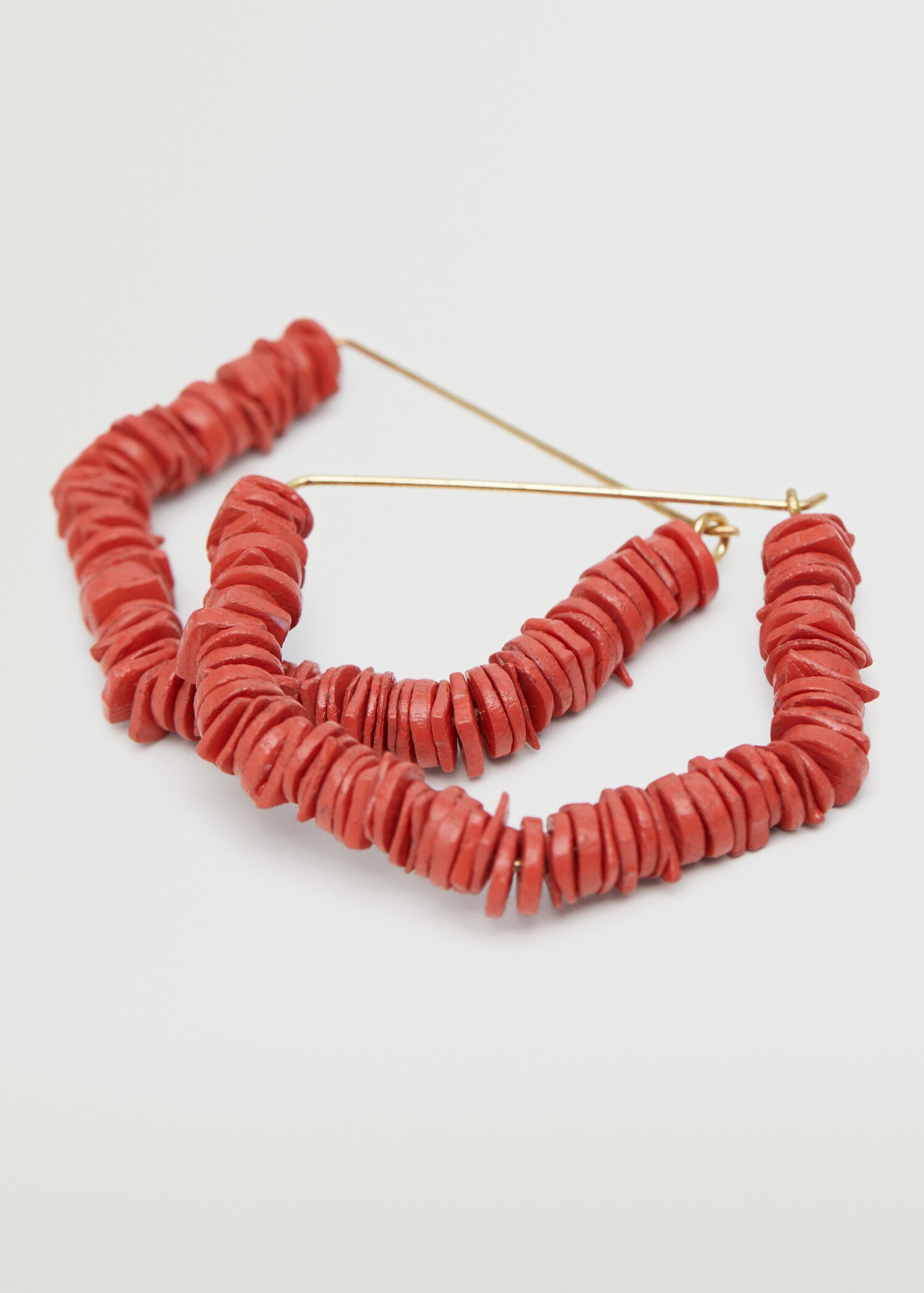 Bead loop earrings - Medium plane
