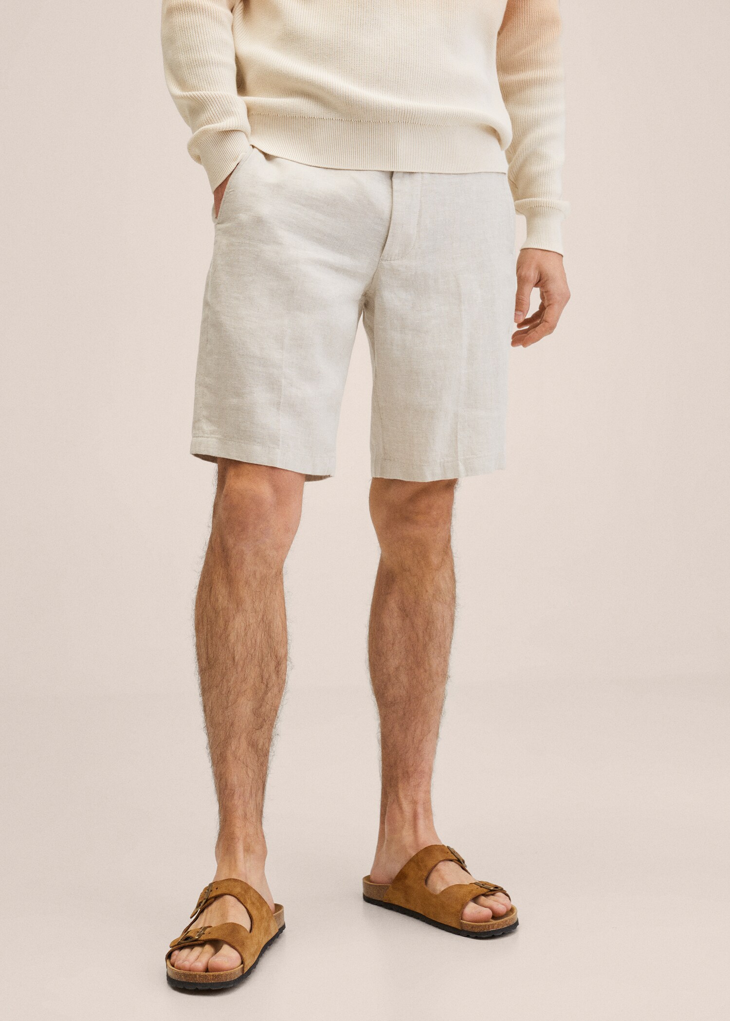 100% linen shorts - Medium plane
