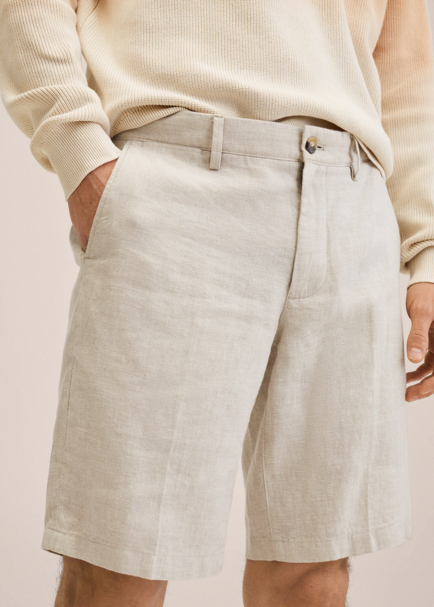 100% linen shorts - Details of the article 1