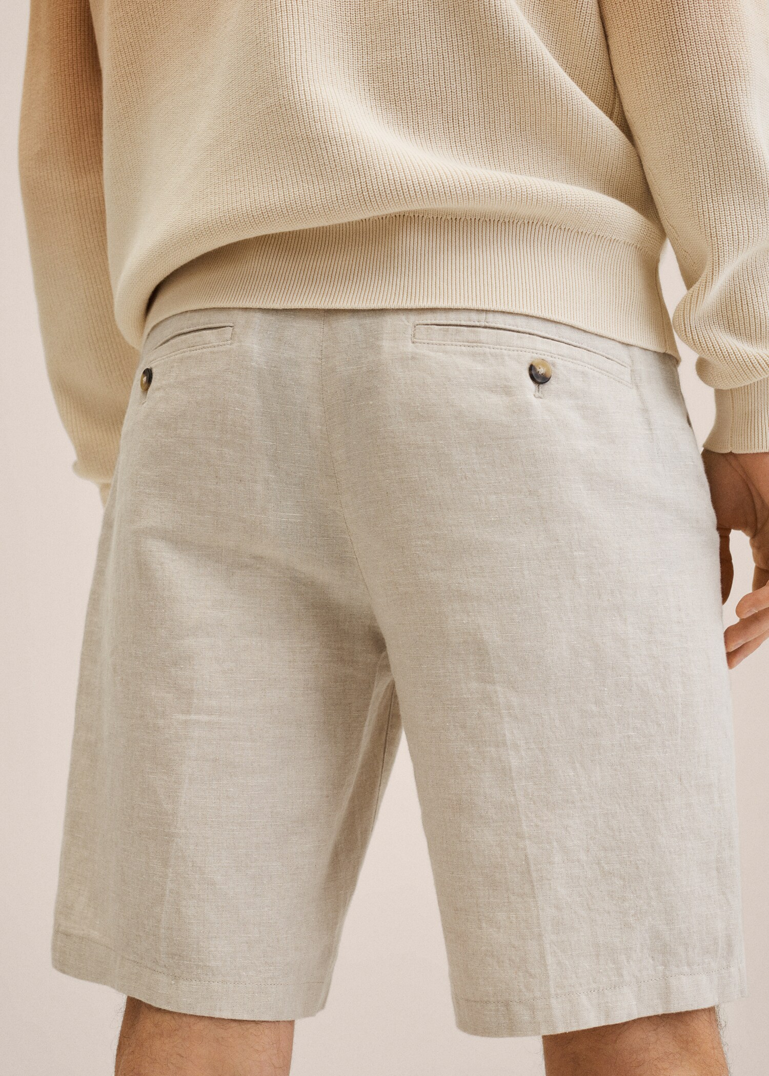 100% linen shorts - Details of the article 3