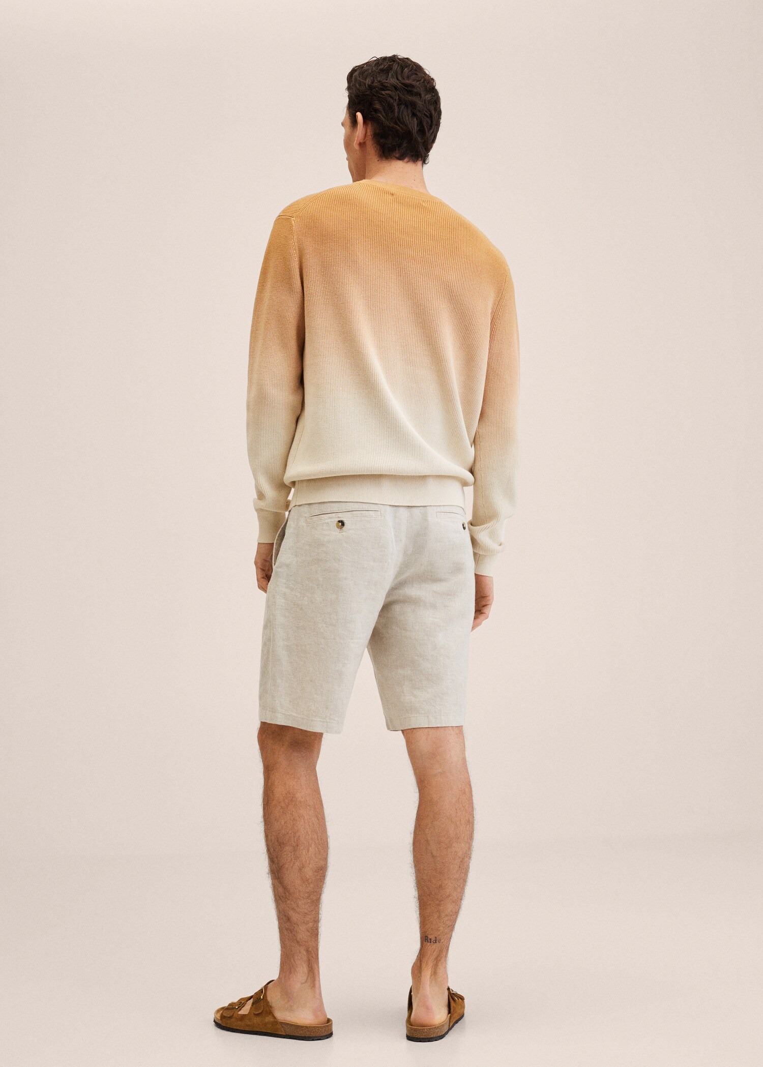 100% linen shorts - Reverse of the article