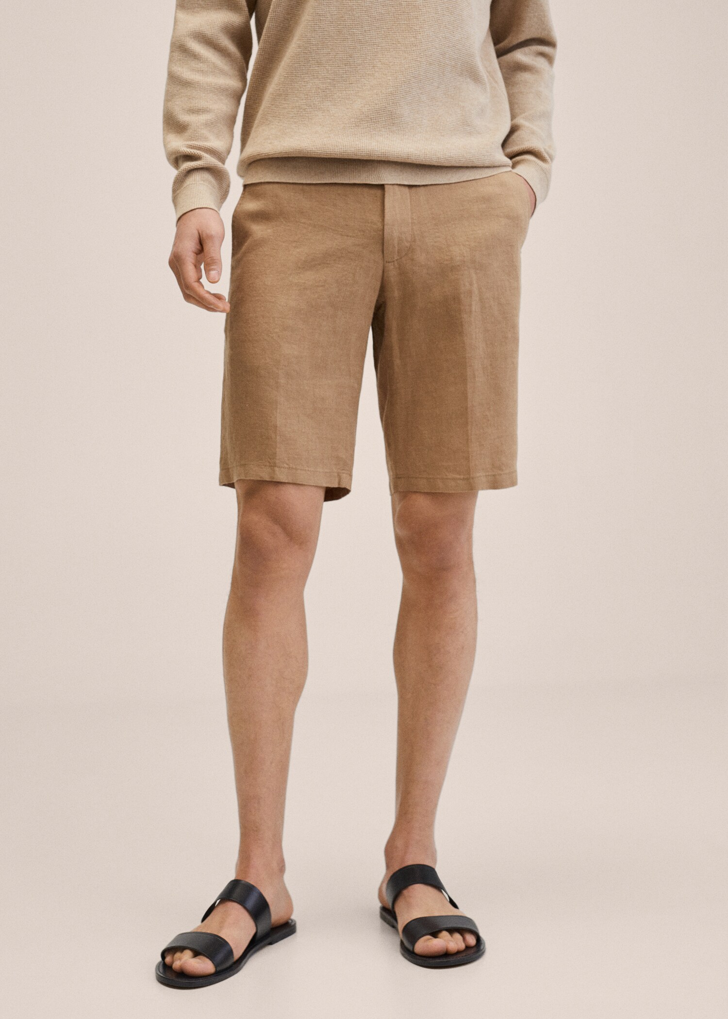 100% linen shorts - Medium plane