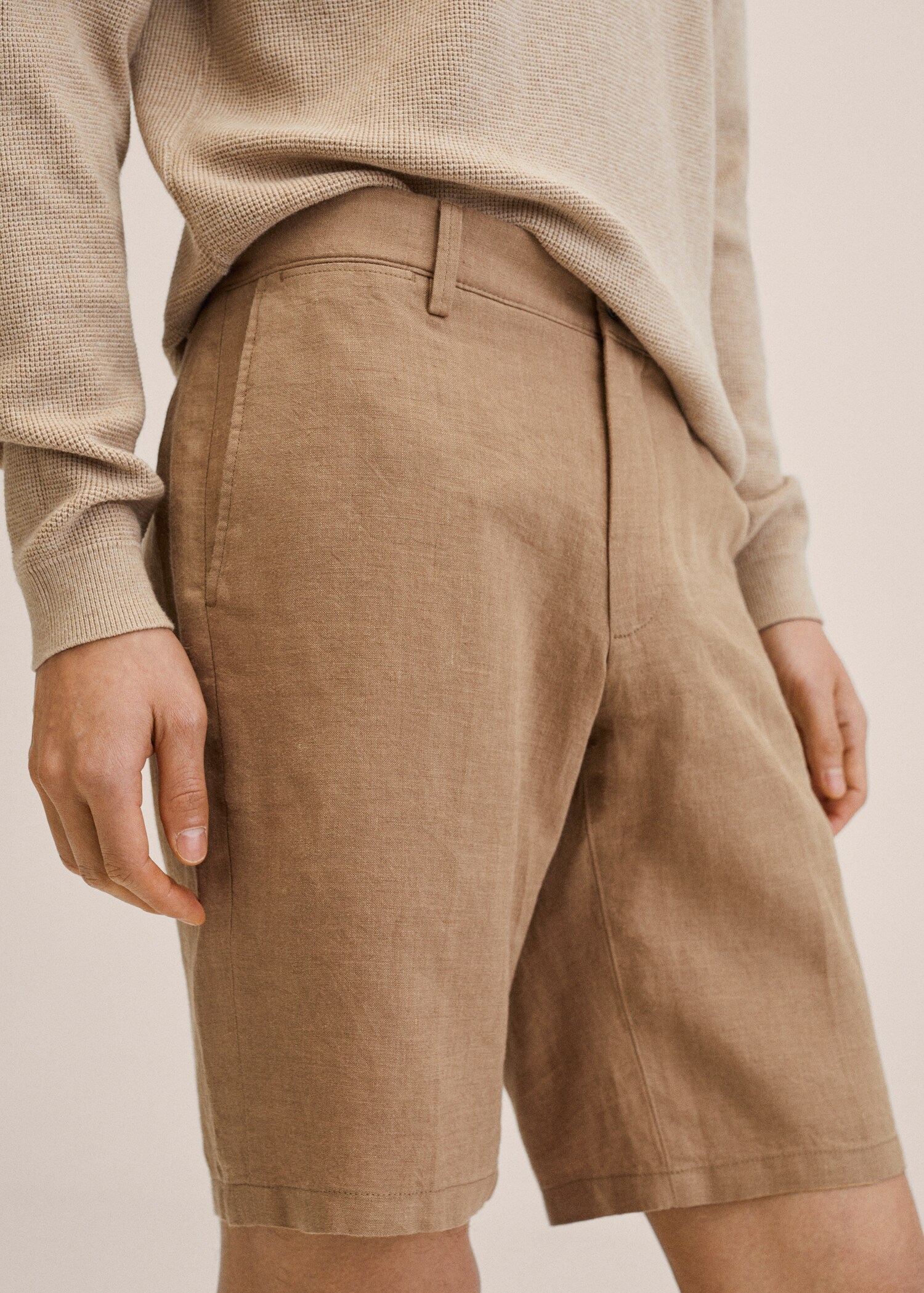 100% linen shorts - Details of the article 1
