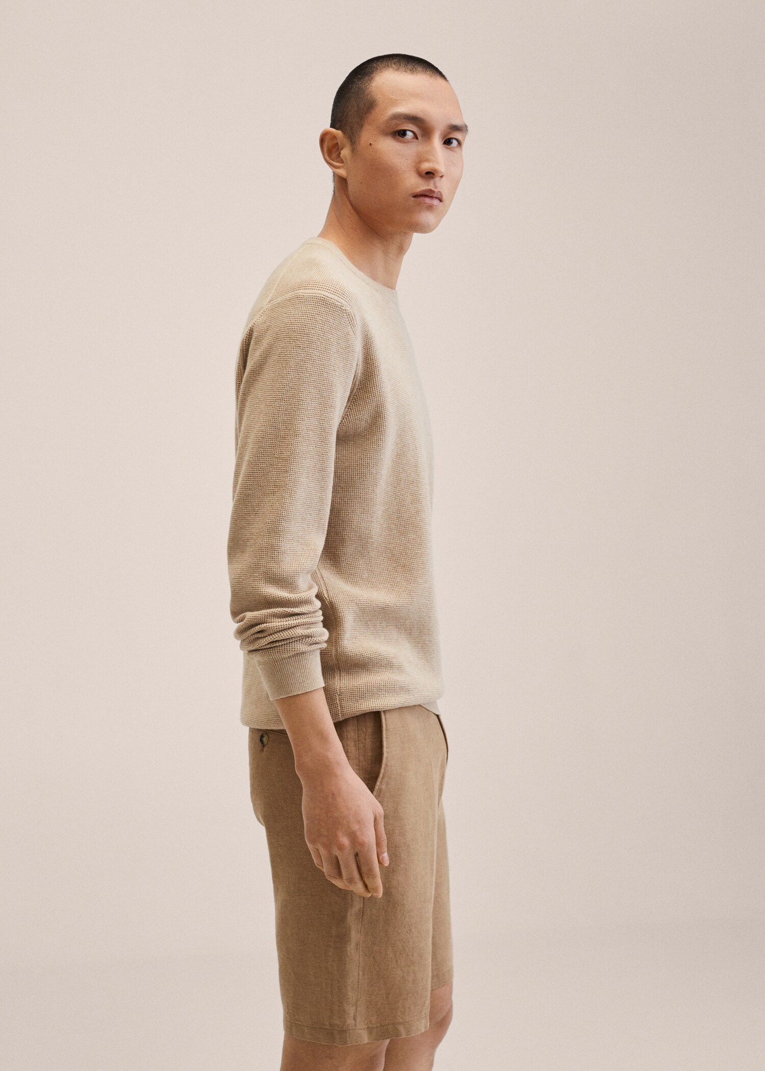 100% linen shorts - Details of the article 2