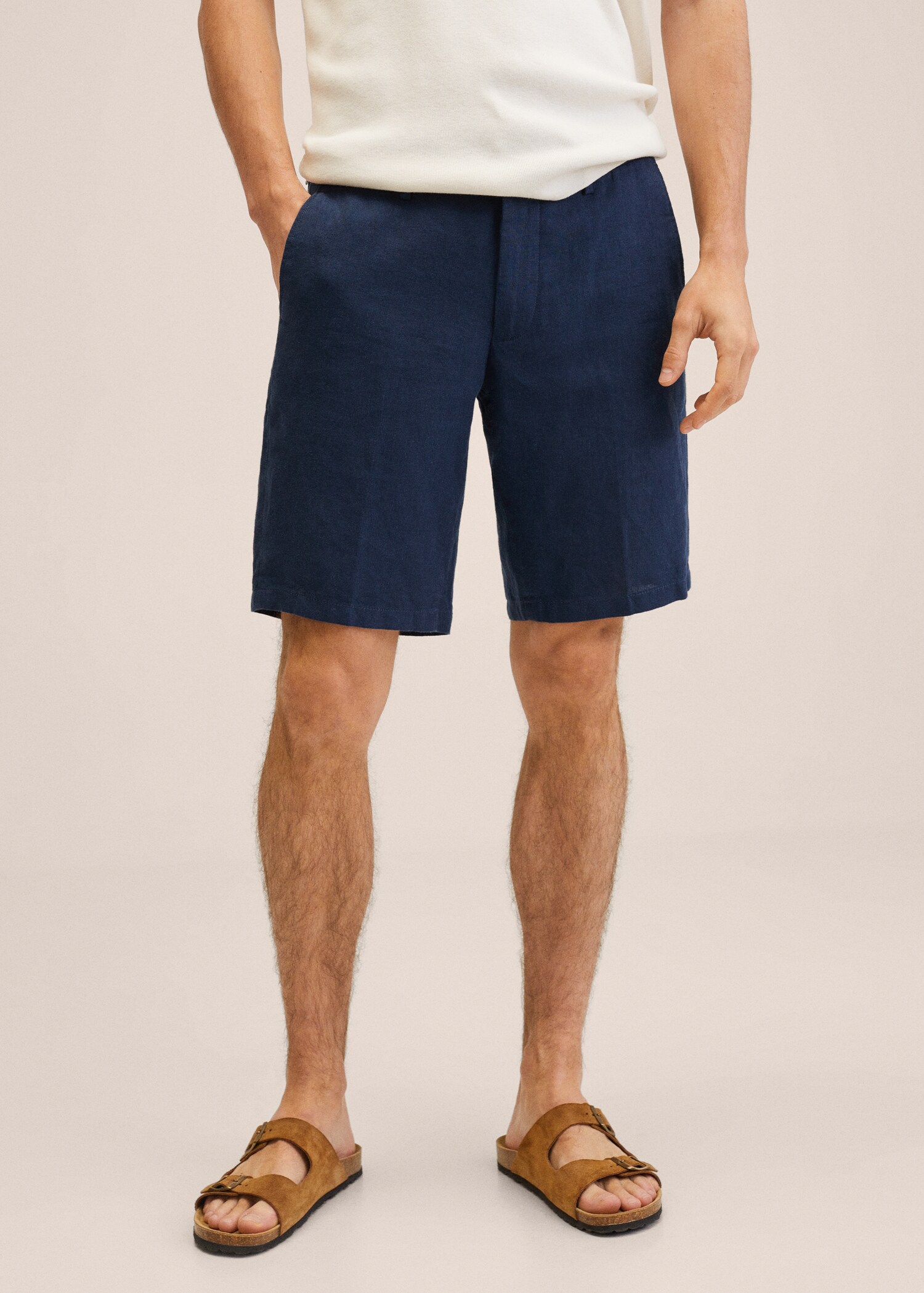 100% linen shorts - Medium plane