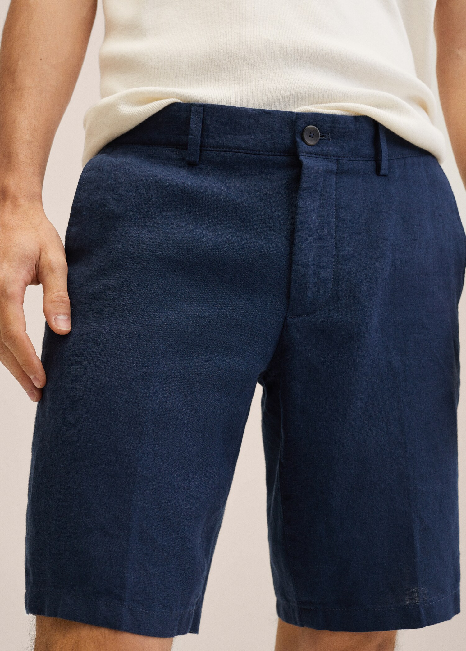 100% linen shorts - Details of the article 1