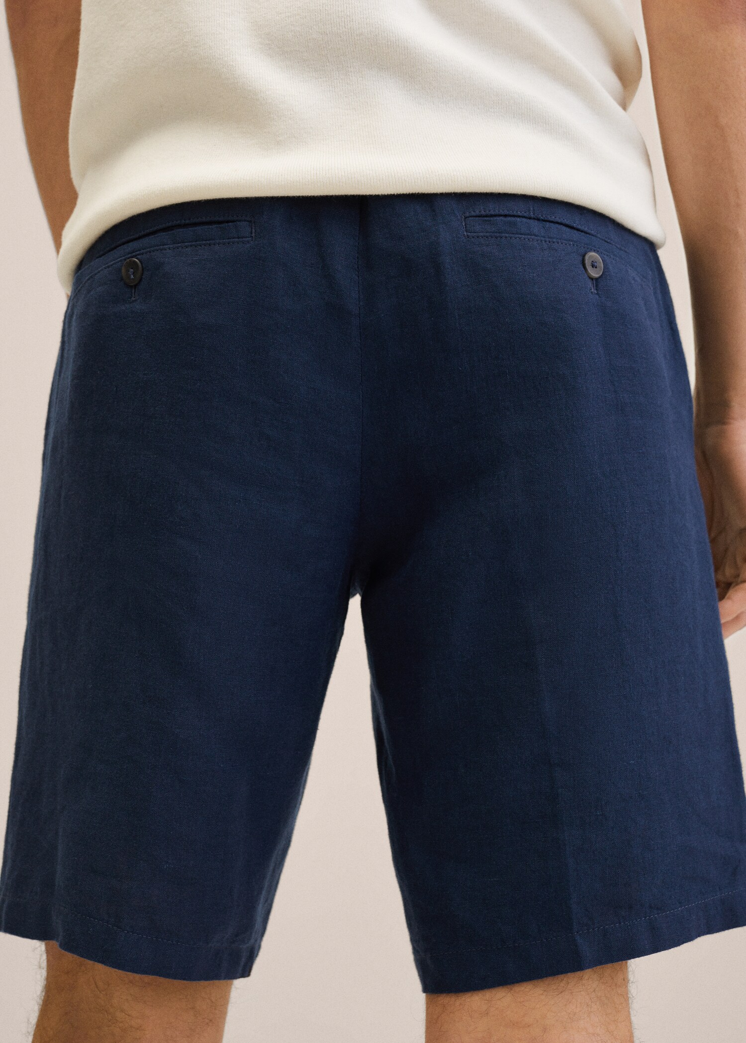100% linen shorts - Details of the article 3