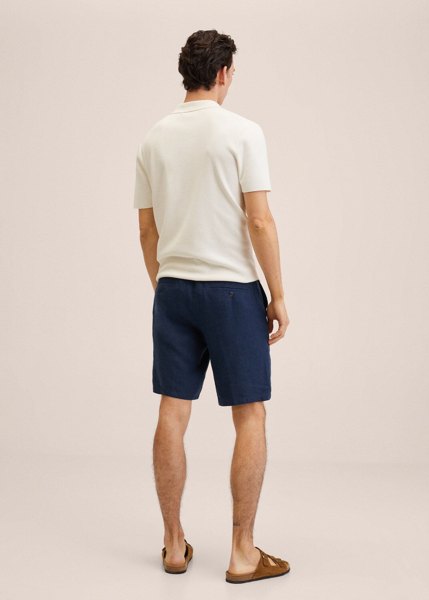 100% linen shorts - Reverse of the article