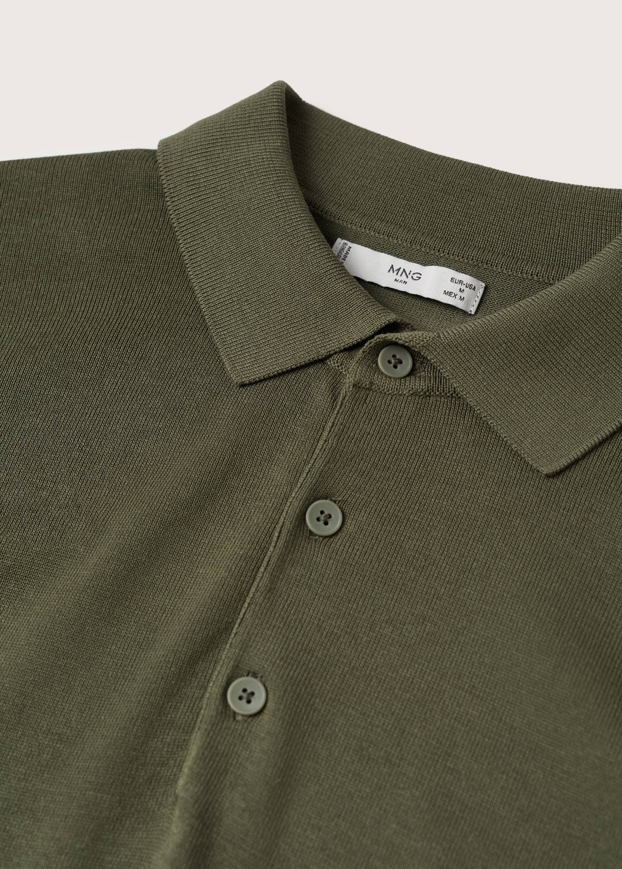 Knit cotton polo shirt - Details of the article 8