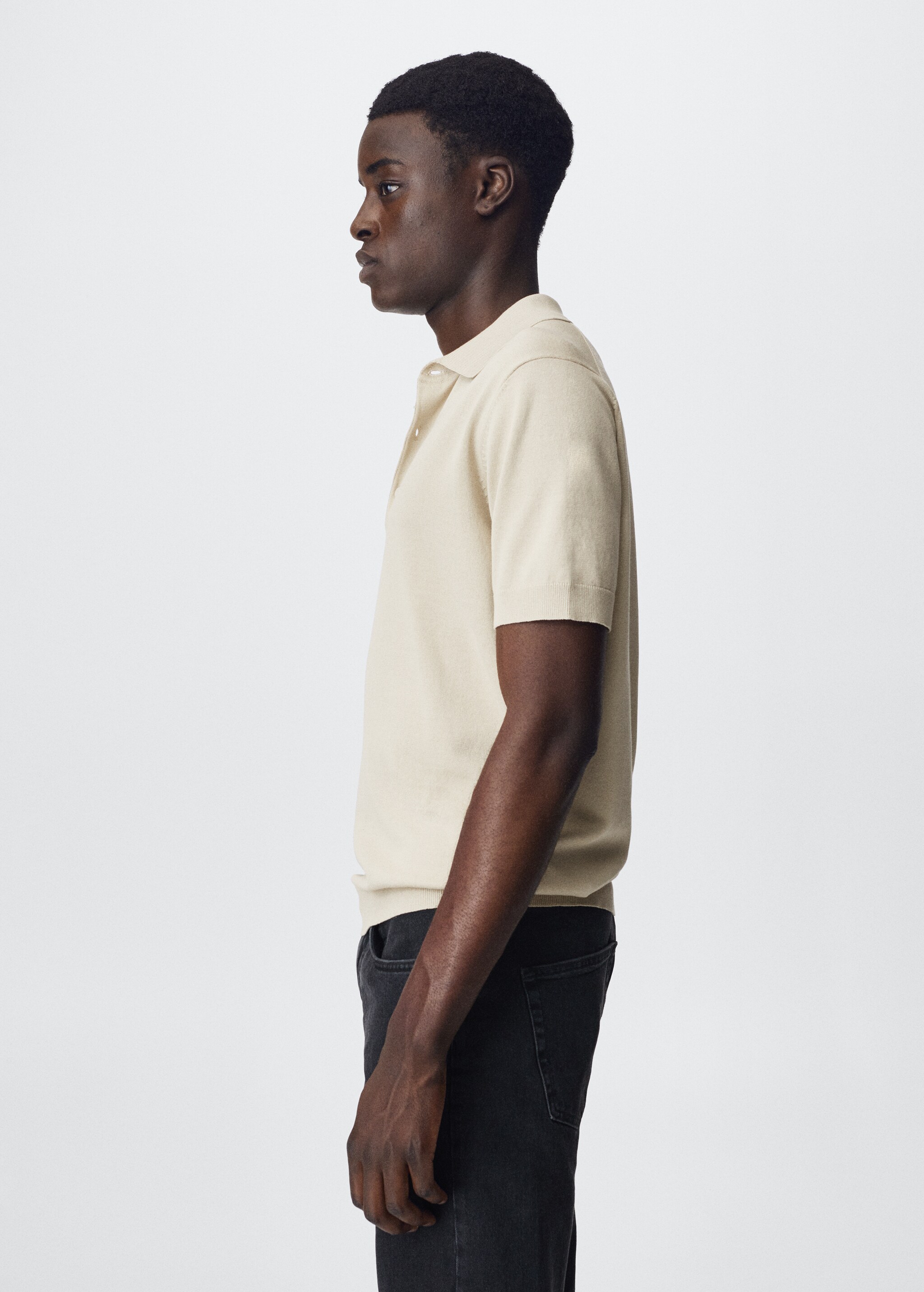 Knit cotton polo shirt - Details of the article 2