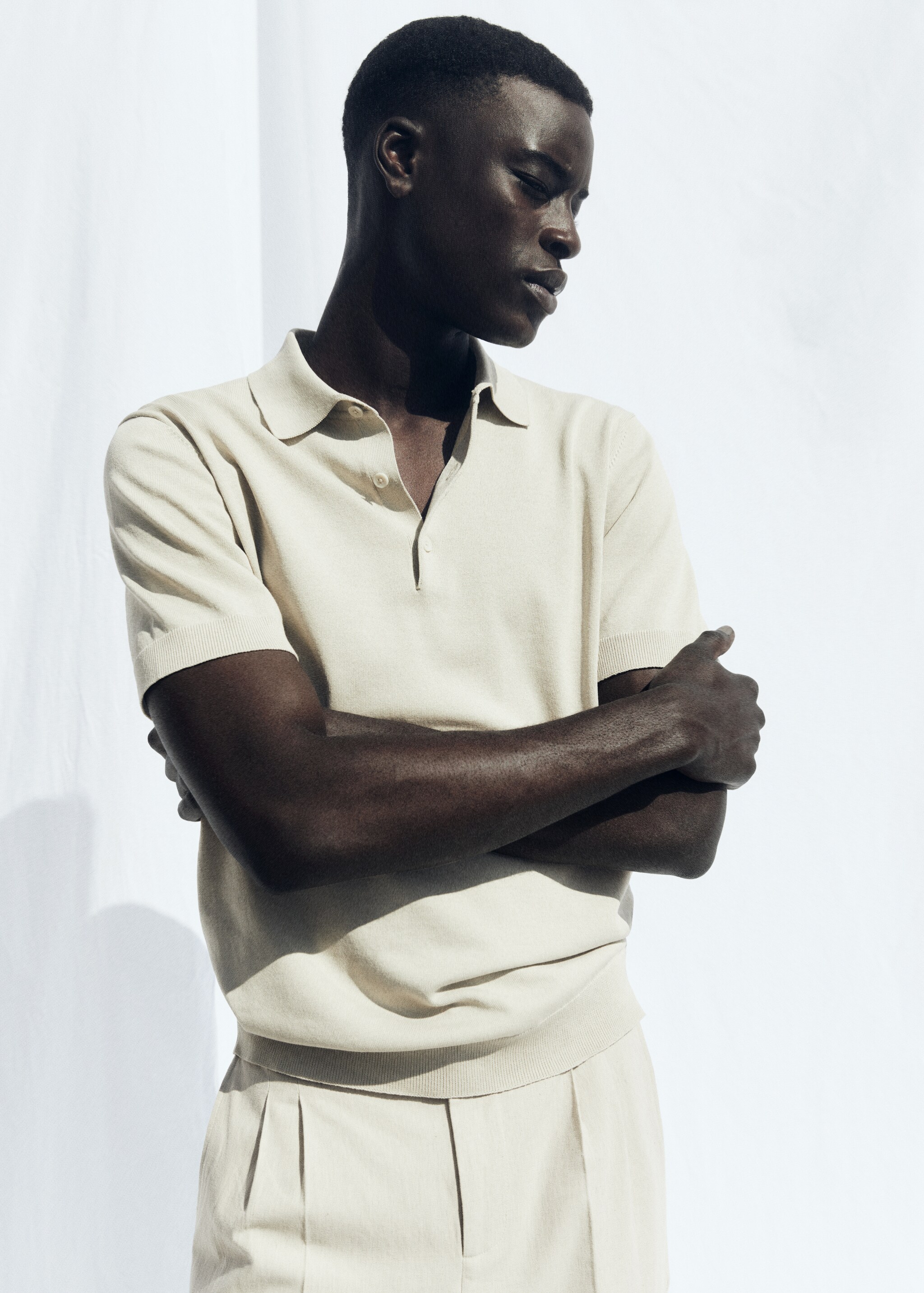 Knit cotton polo shirt - Details of the article 5