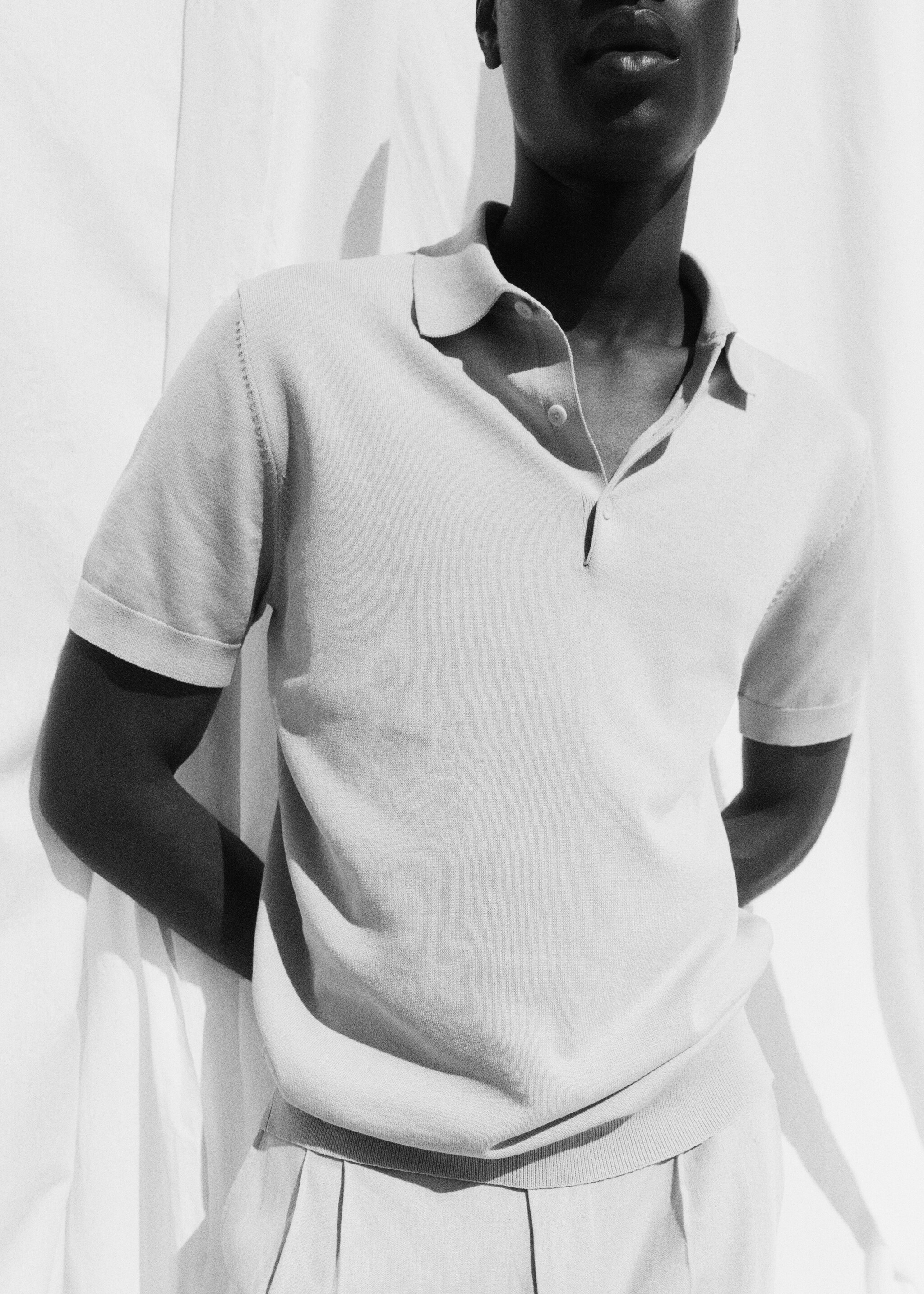 Knit cotton polo shirt - Details of the article 6