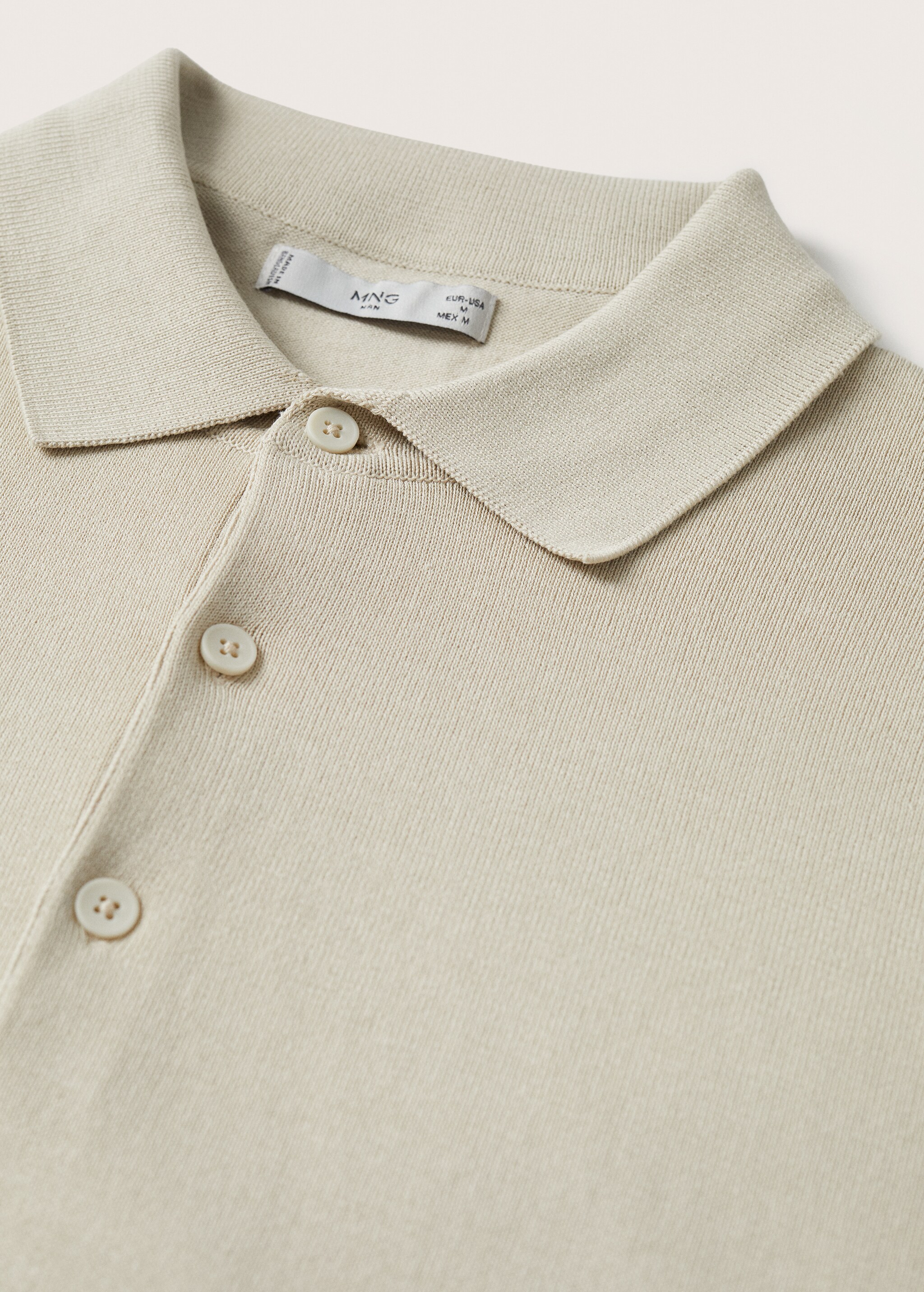 Knit cotton polo shirt - Details of the article 8