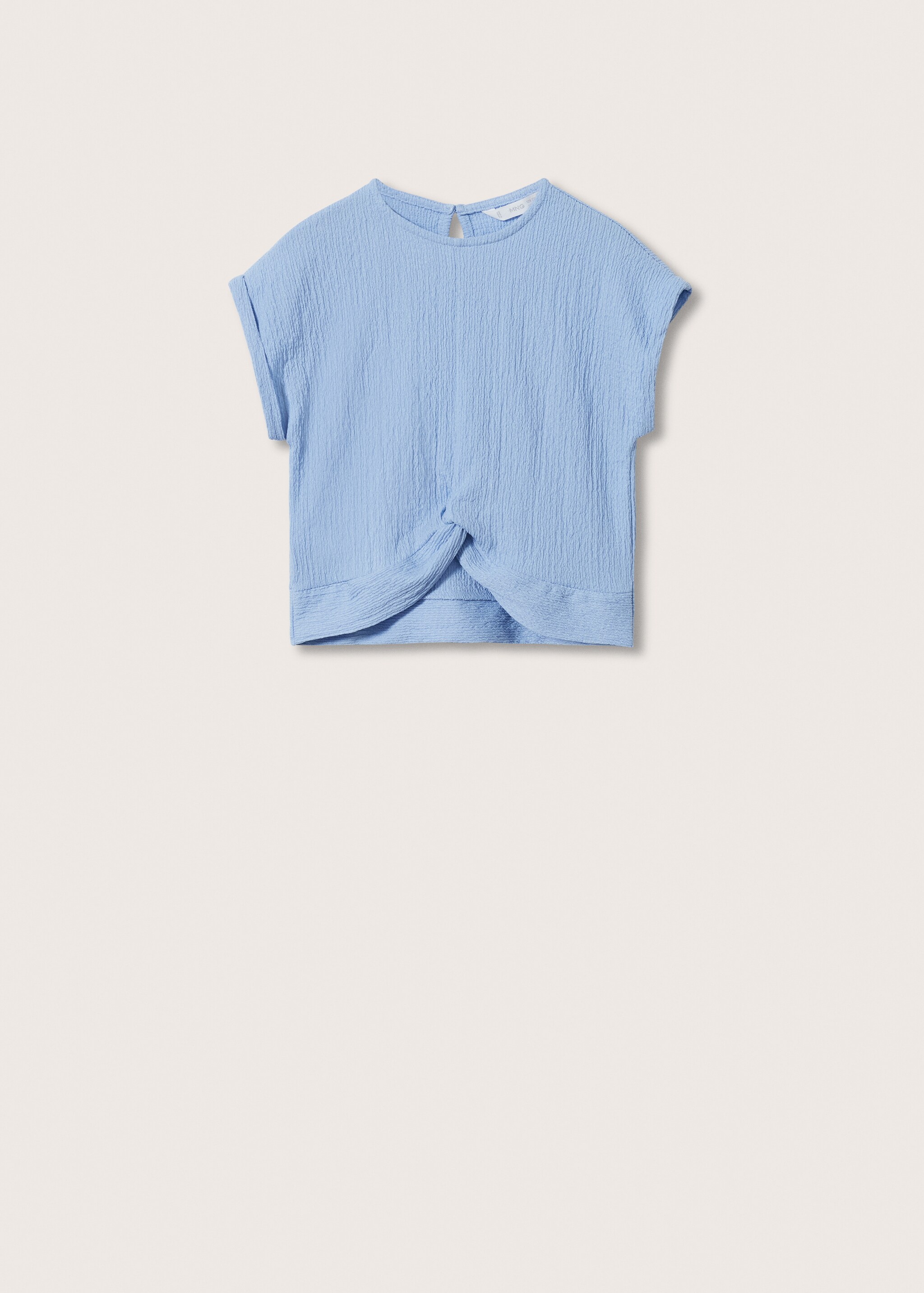 T-Shirt mit Textur und Knotendetail - Artikel ohne Model