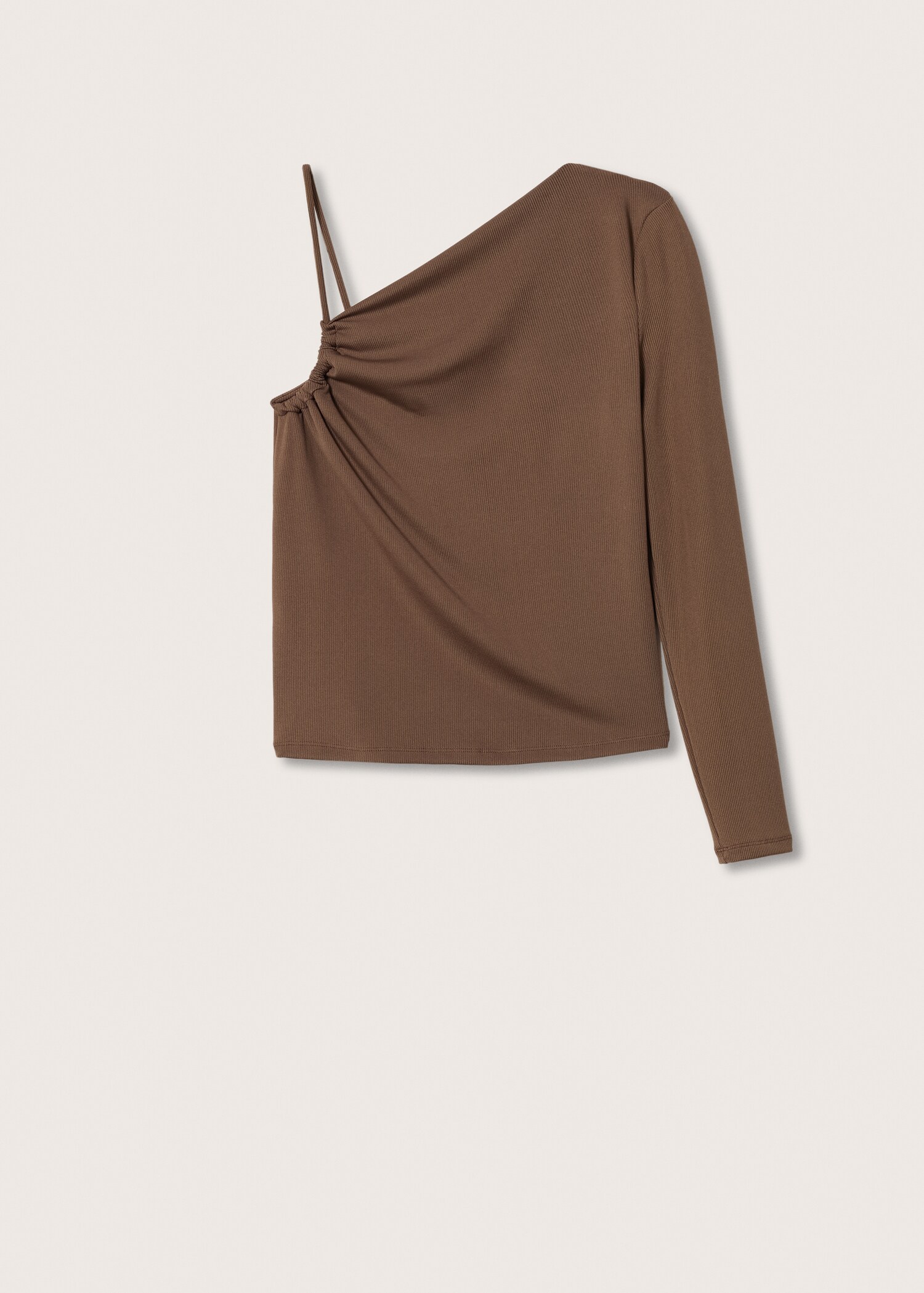 T-shirt côtelé asymétrique - Article sans modèle