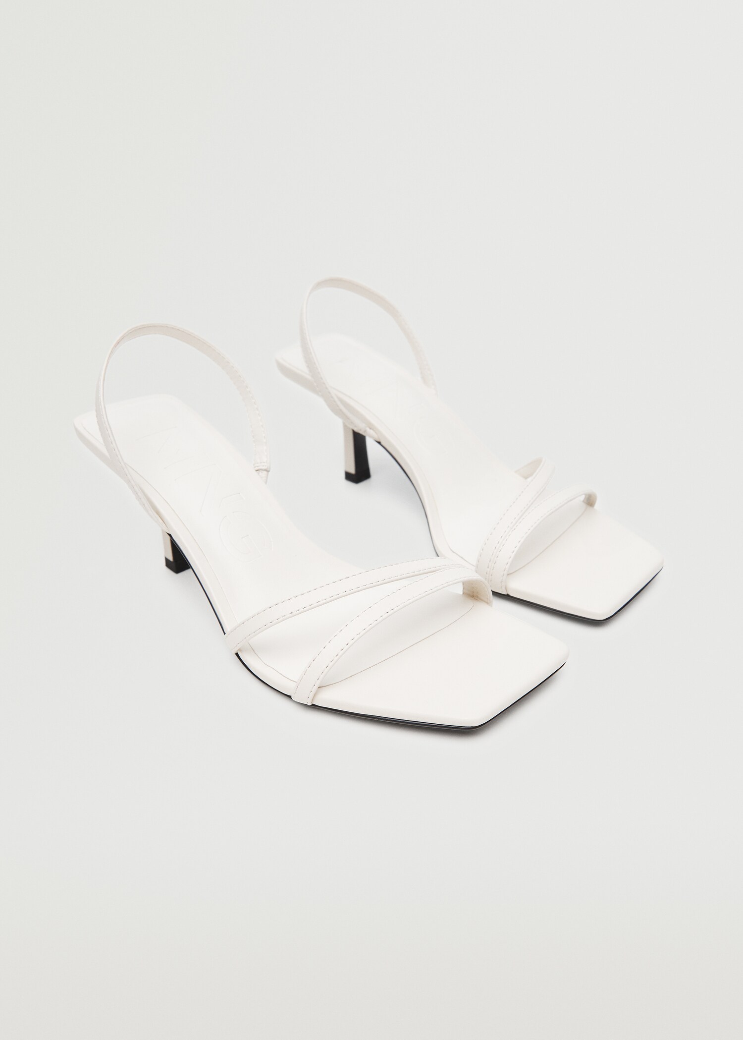 Heel leather sandals - Medium plane