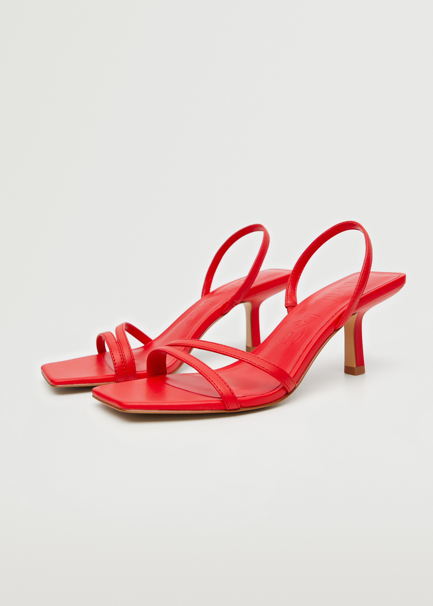 Heel leather sandals - Medium plane
