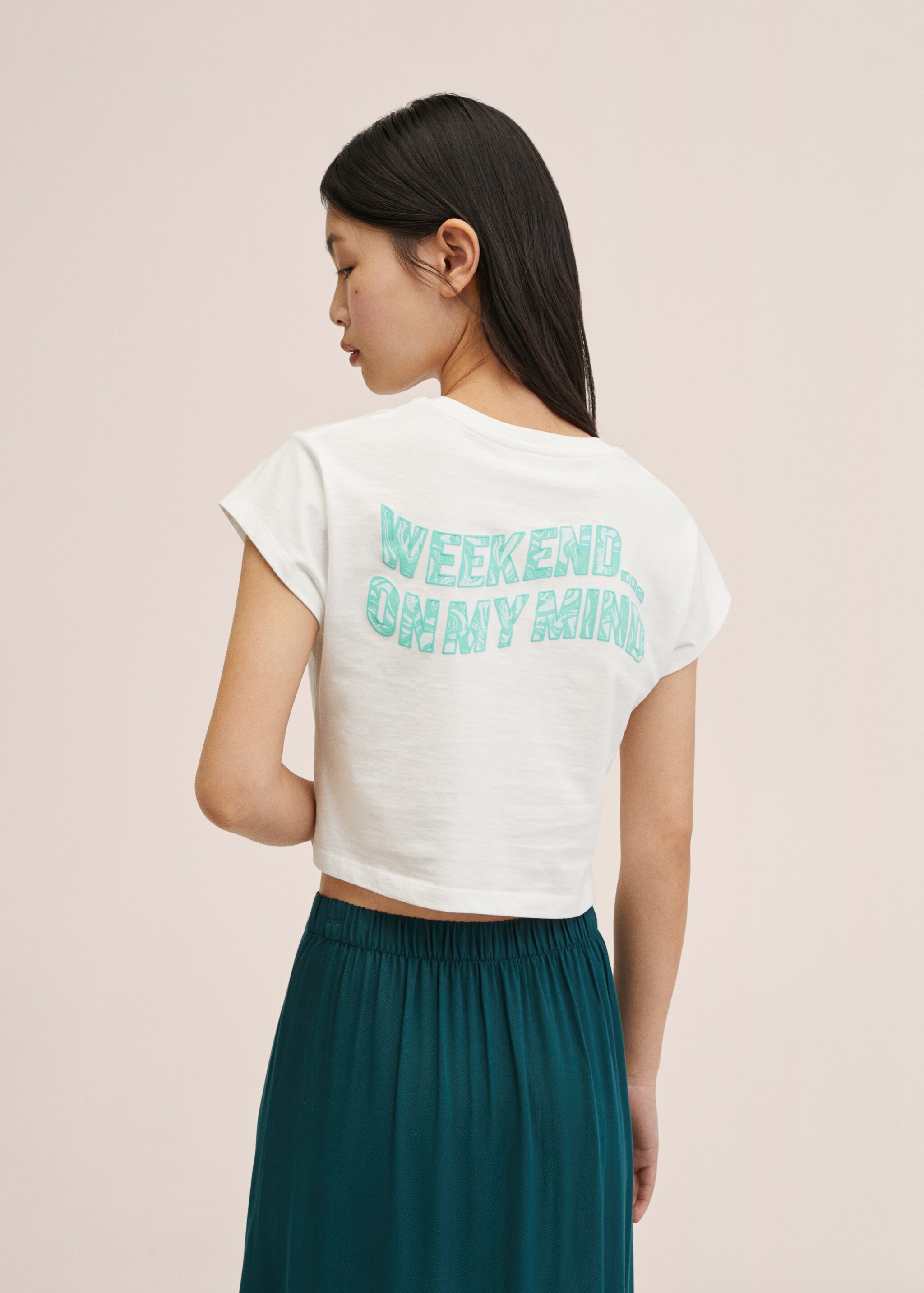 T-shirt message dans le dos - Verso de l’article