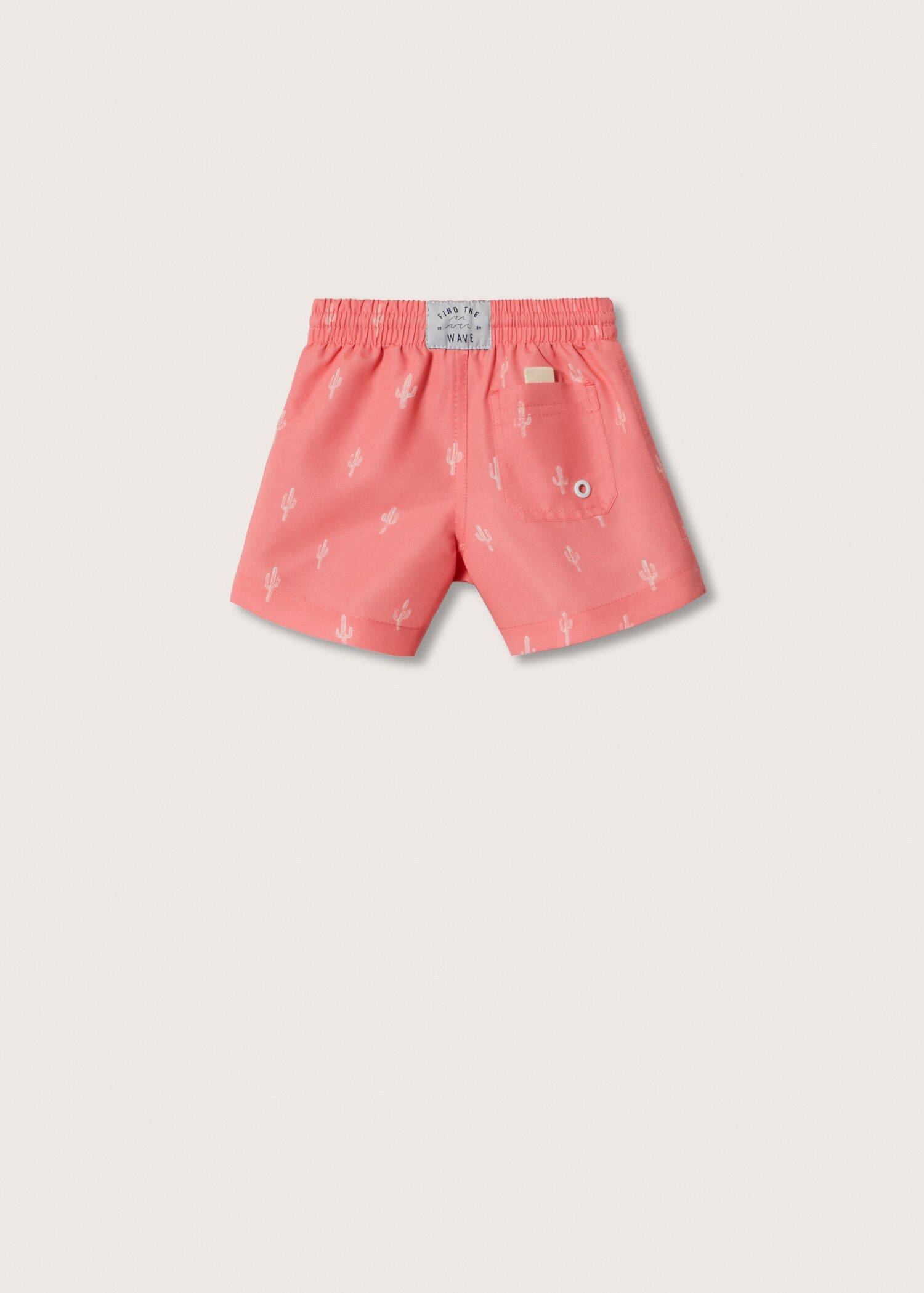 Cactus-print swimming trunks - Reverse of the article