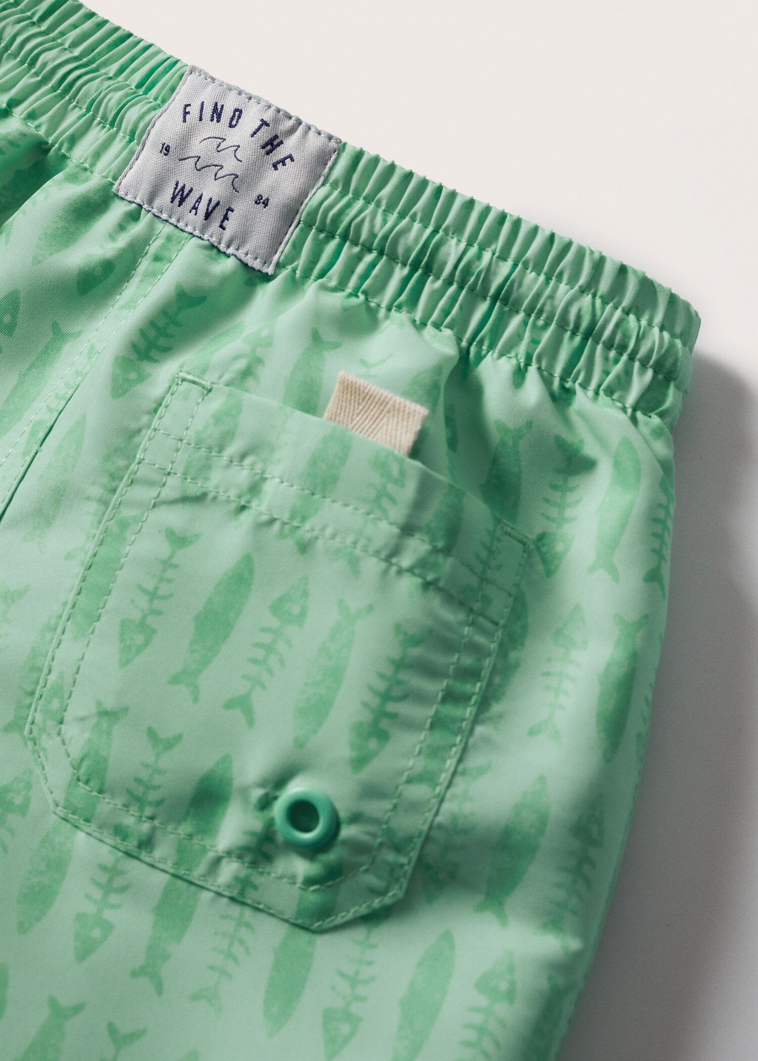 Fish-print swimming trunks - Details of the article 7
