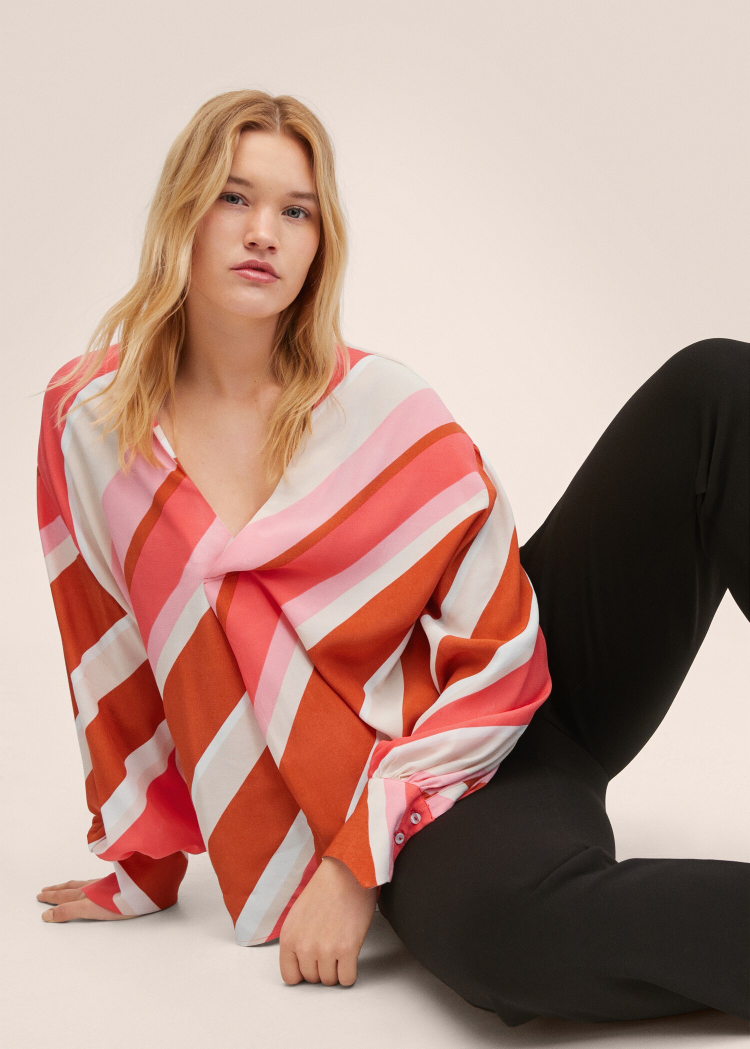 Bedrukte oversized blouse - Detail van het artikel 5