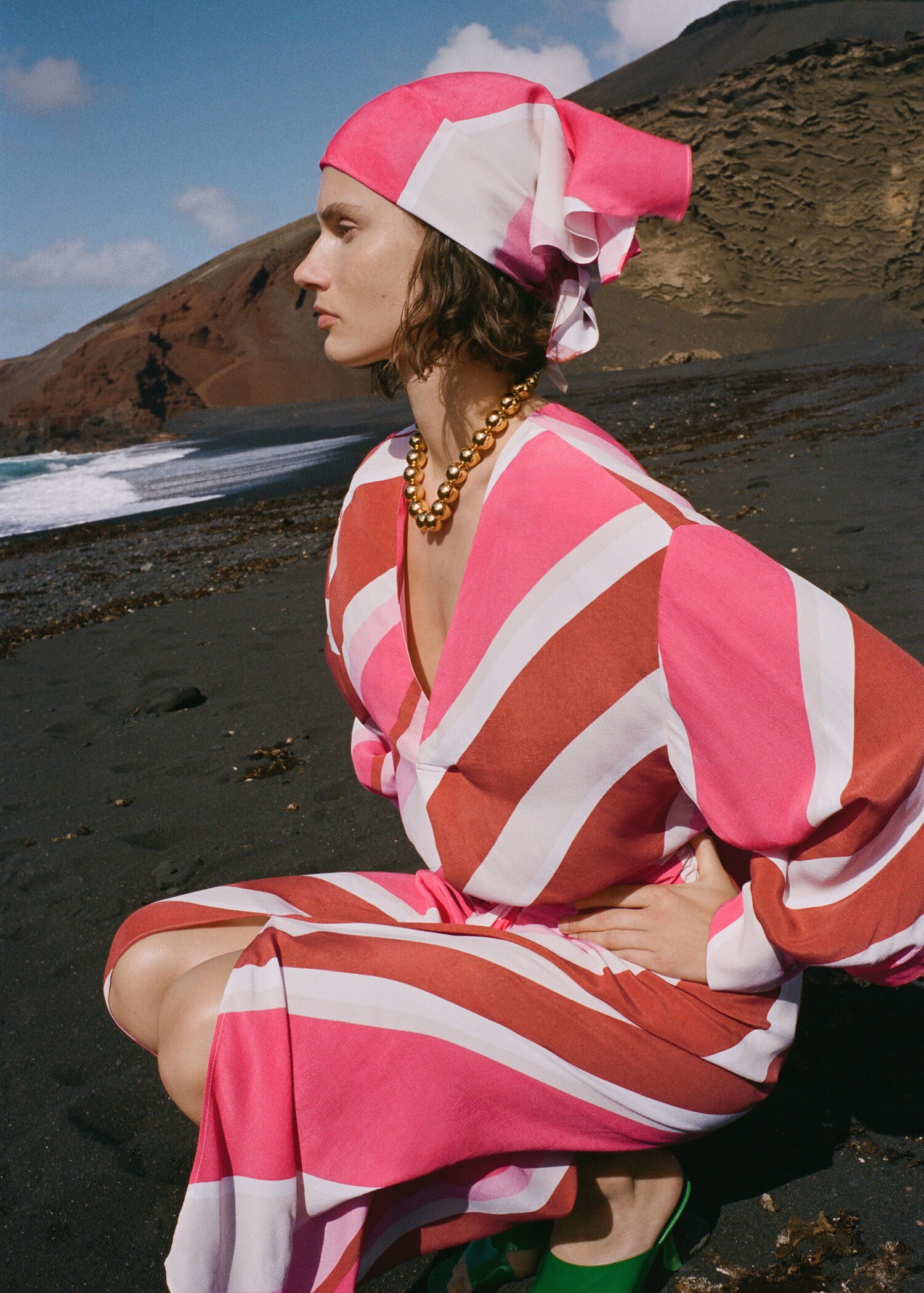 Bedrukte oversized blouse - Detail van het artikel 6
