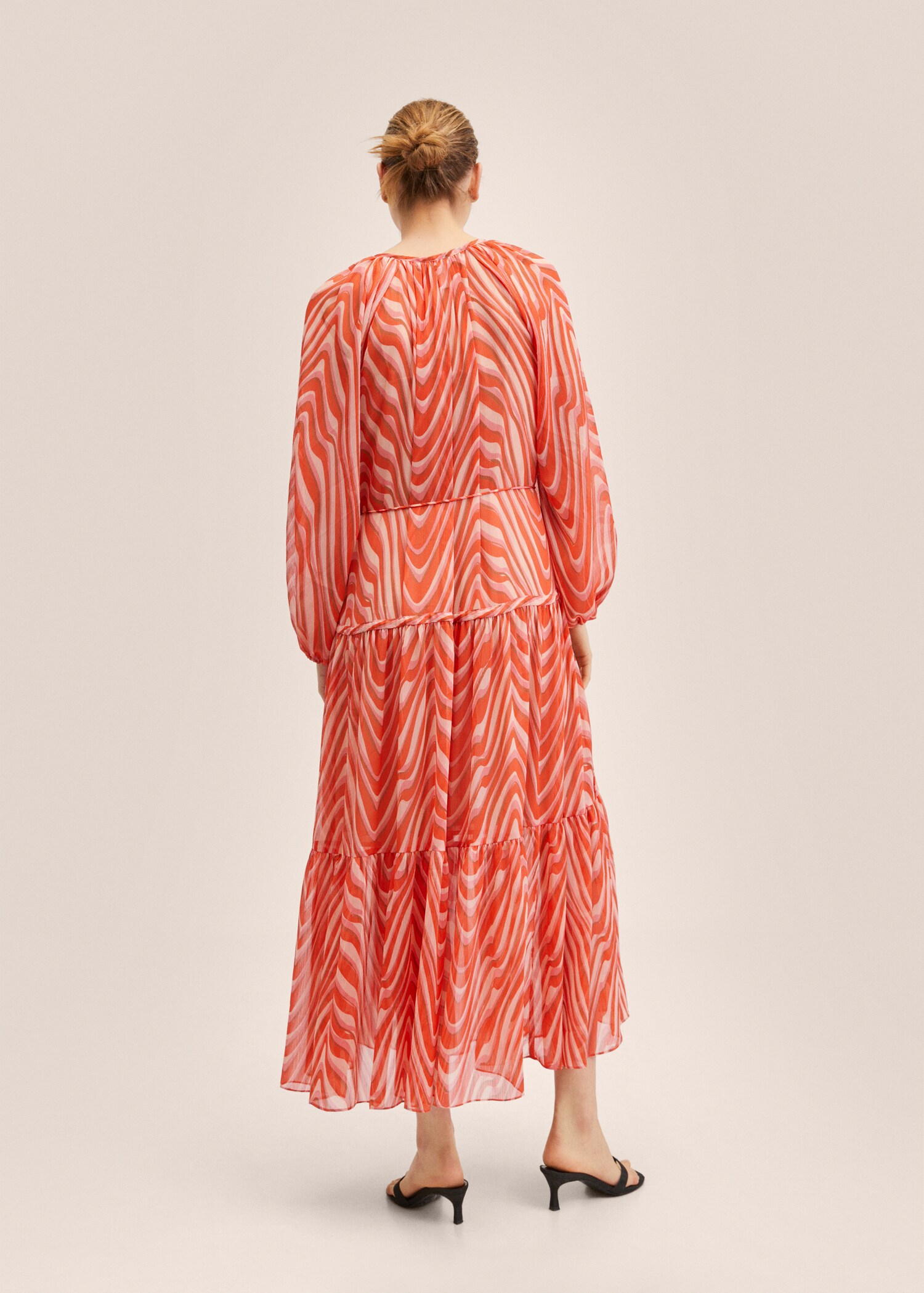 Vestido estampado volantes - Reverso del artículo