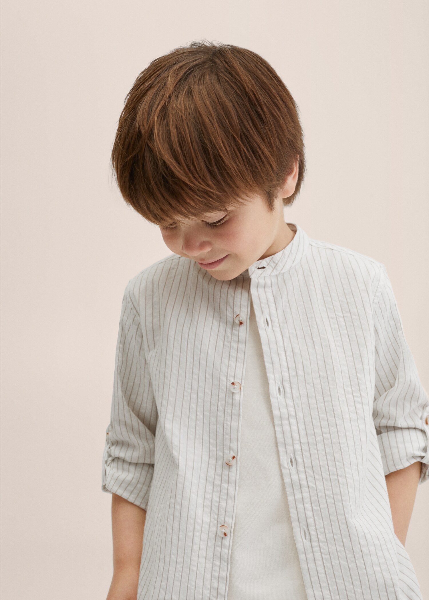 Camisa formal de algodão às riscas - Pormenor do artigo 4