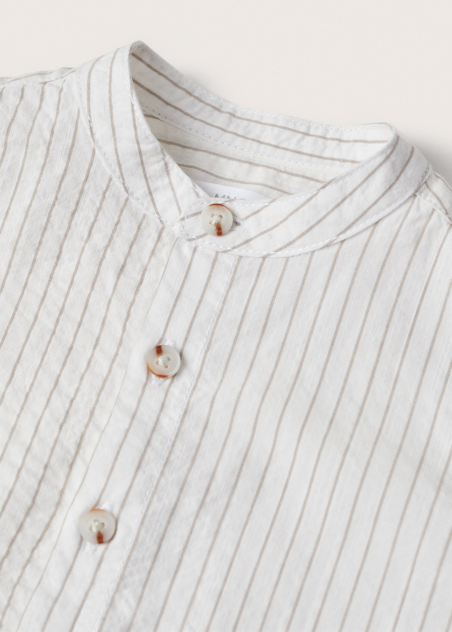 Camisa formal de algodão às riscas - Pormenor do artigo 8