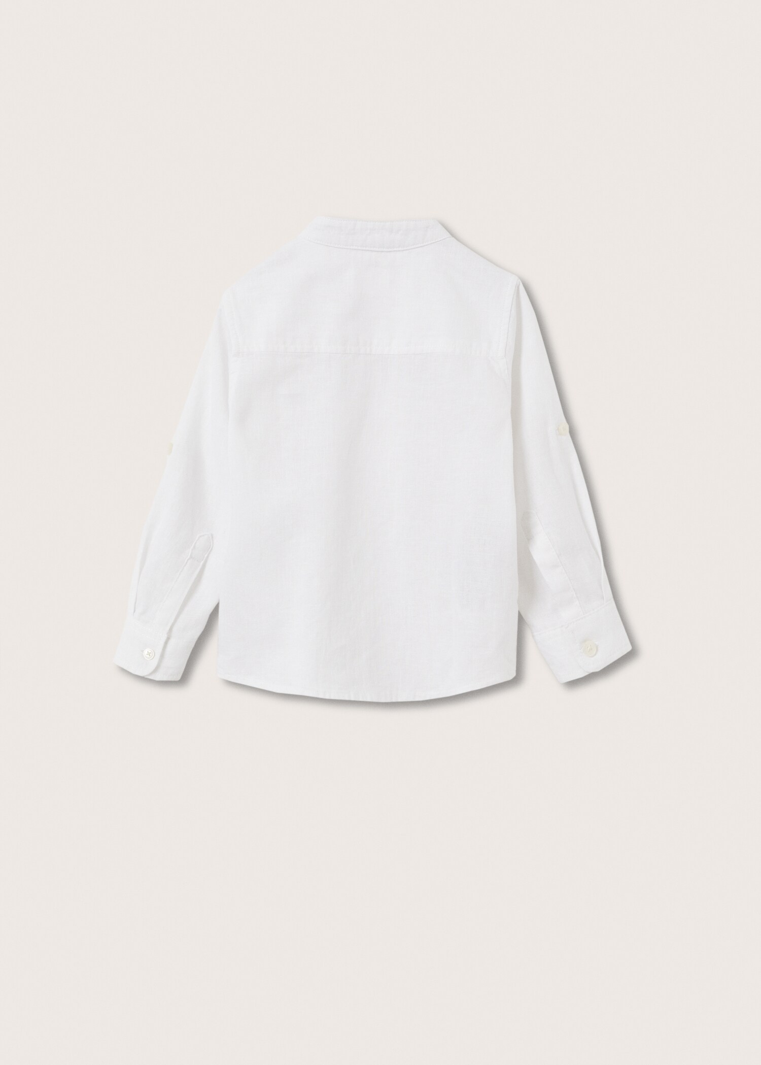 Camisa cotó lli coll mao - Revers de l'article