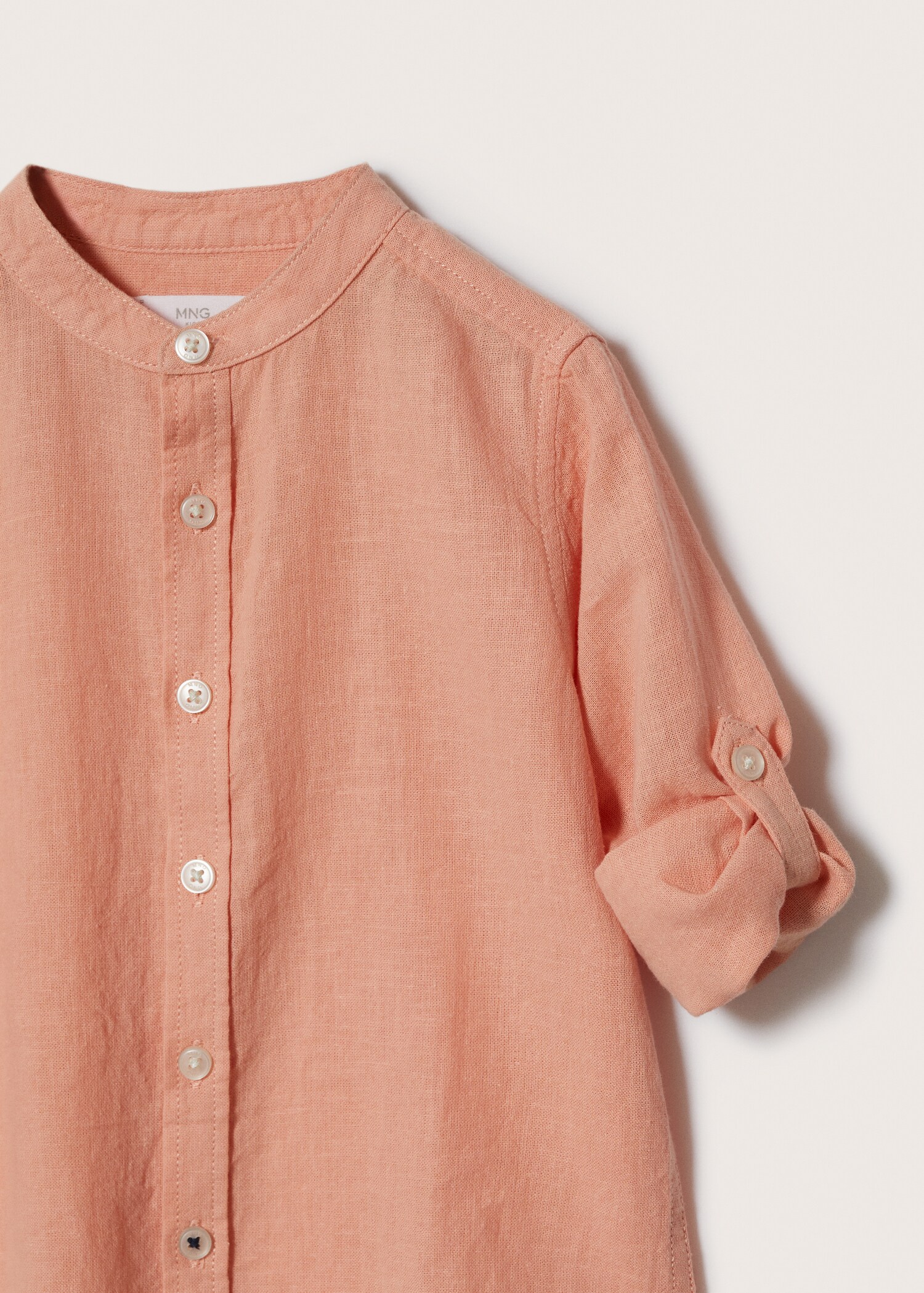 Camisa cotó lli coll mao - Detall de l'article 8