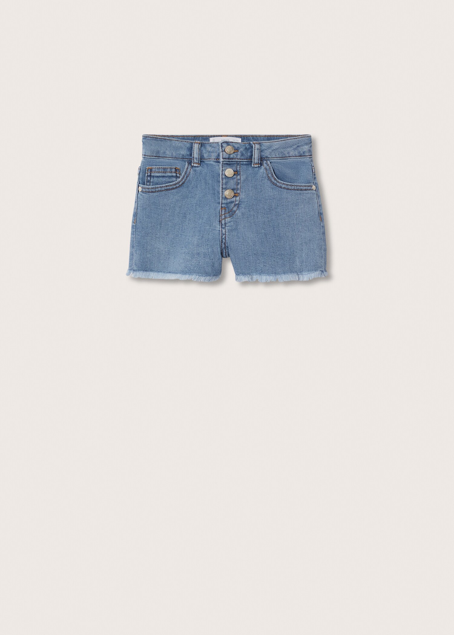 Frayed hem denim shorts - Article without model