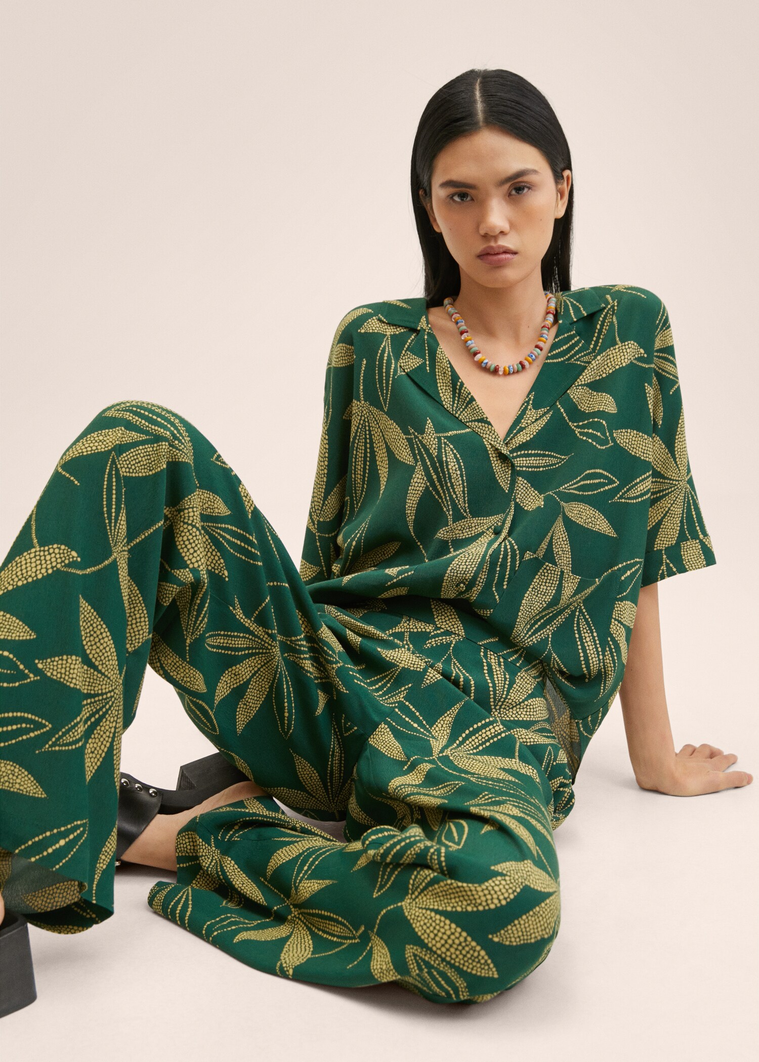 Printed palazzo pants - Details of the article 1