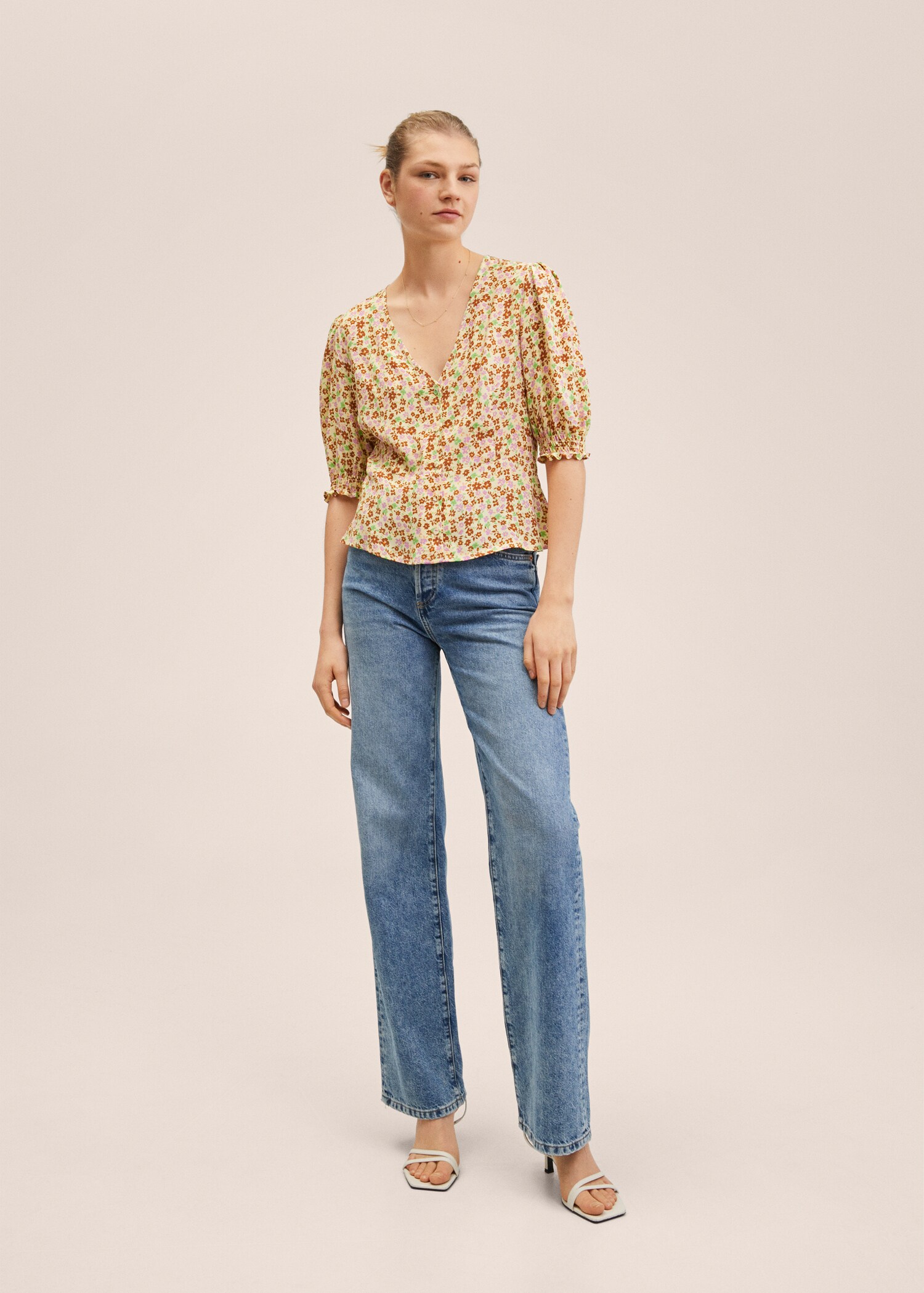 Blouse imprimée manches bouffantes - Détail de l'article 2