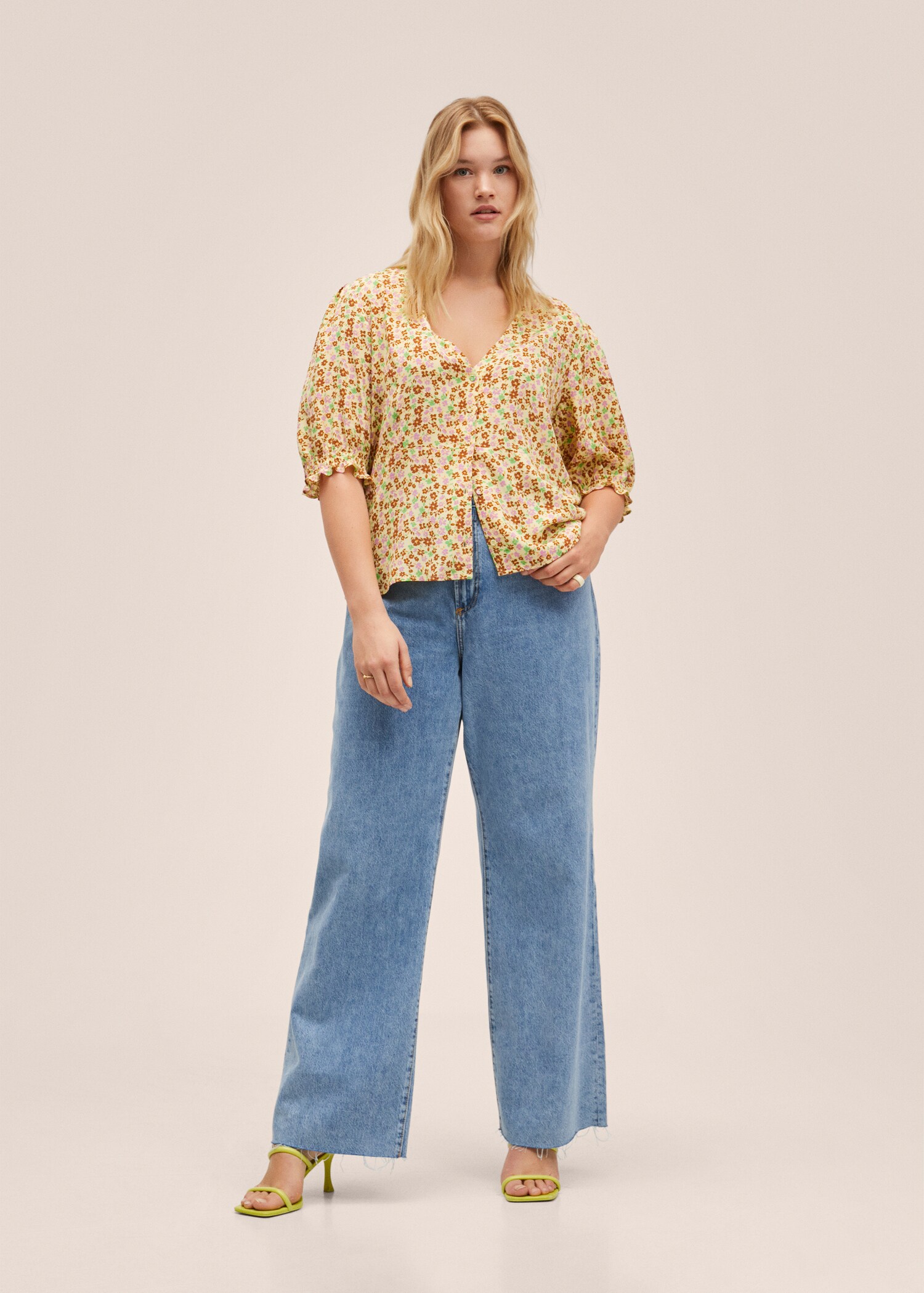 Blouse imprimée manches bouffantes - Détail de l'article 4