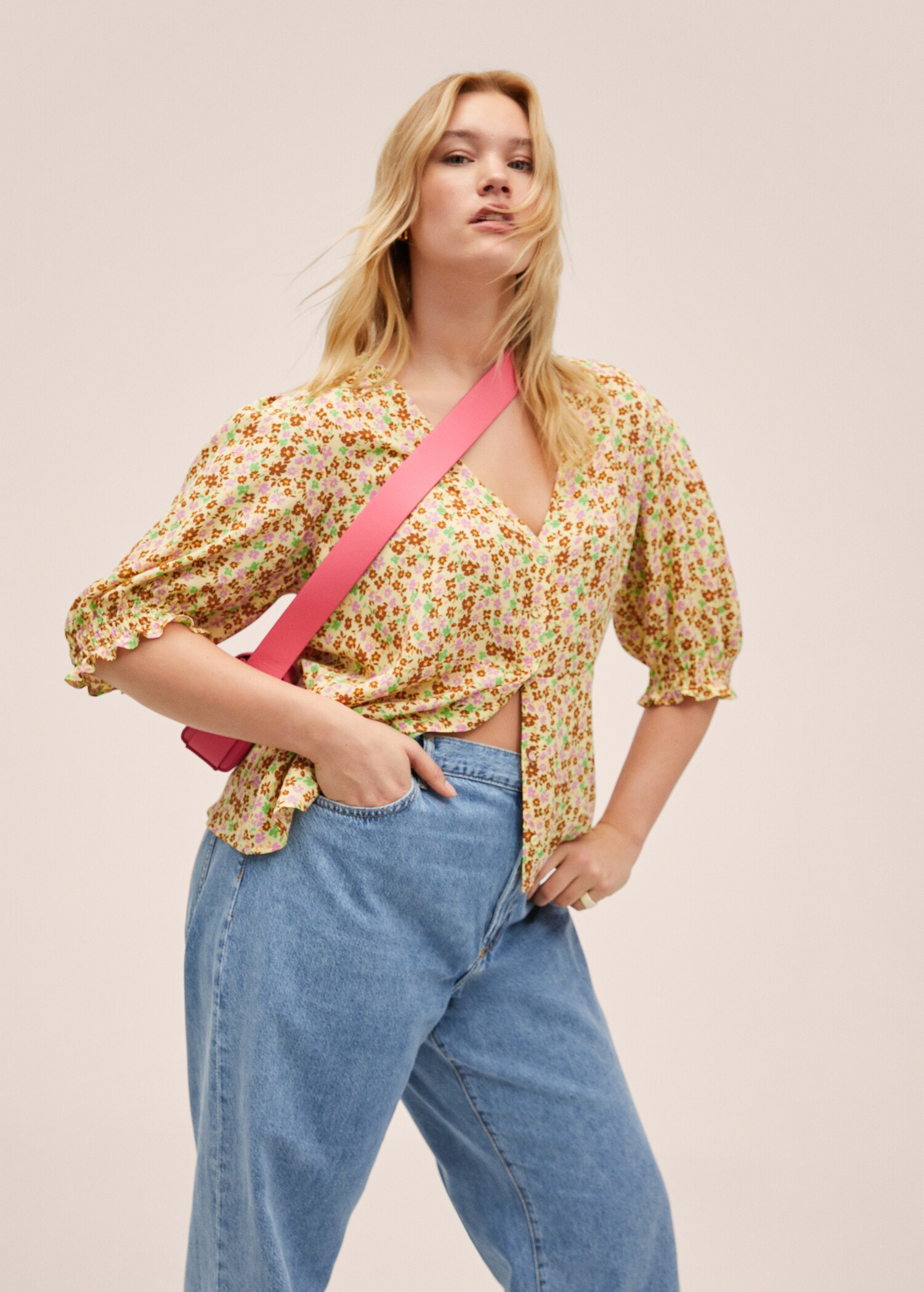 Blouse imprimée manches bouffantes - Détail de l'article 5