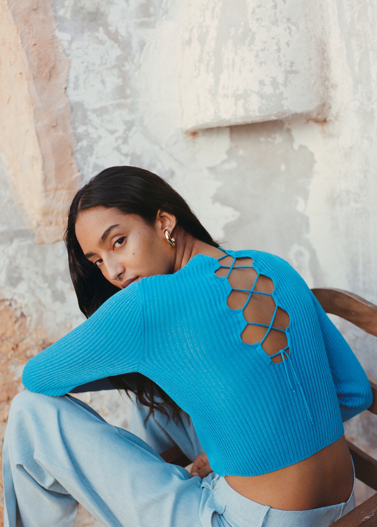 Cut-out knitted sweater - Details of the article 6