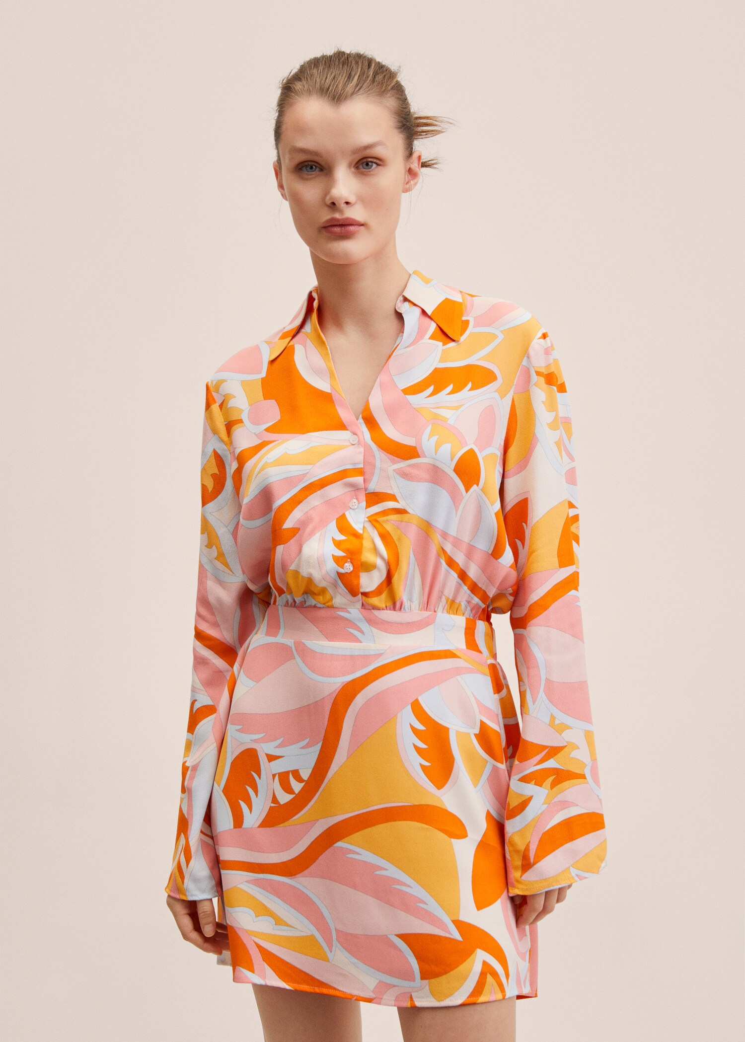 Fließendes Print-Kleid - Mittlere Ansicht