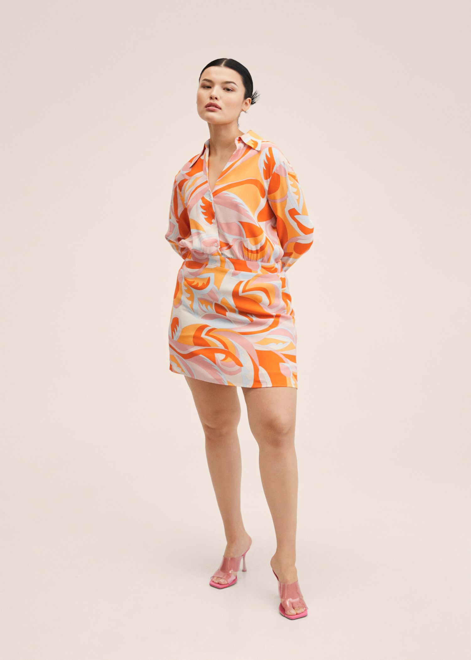 Fließendes Print-Kleid - Detail des Artikels 3