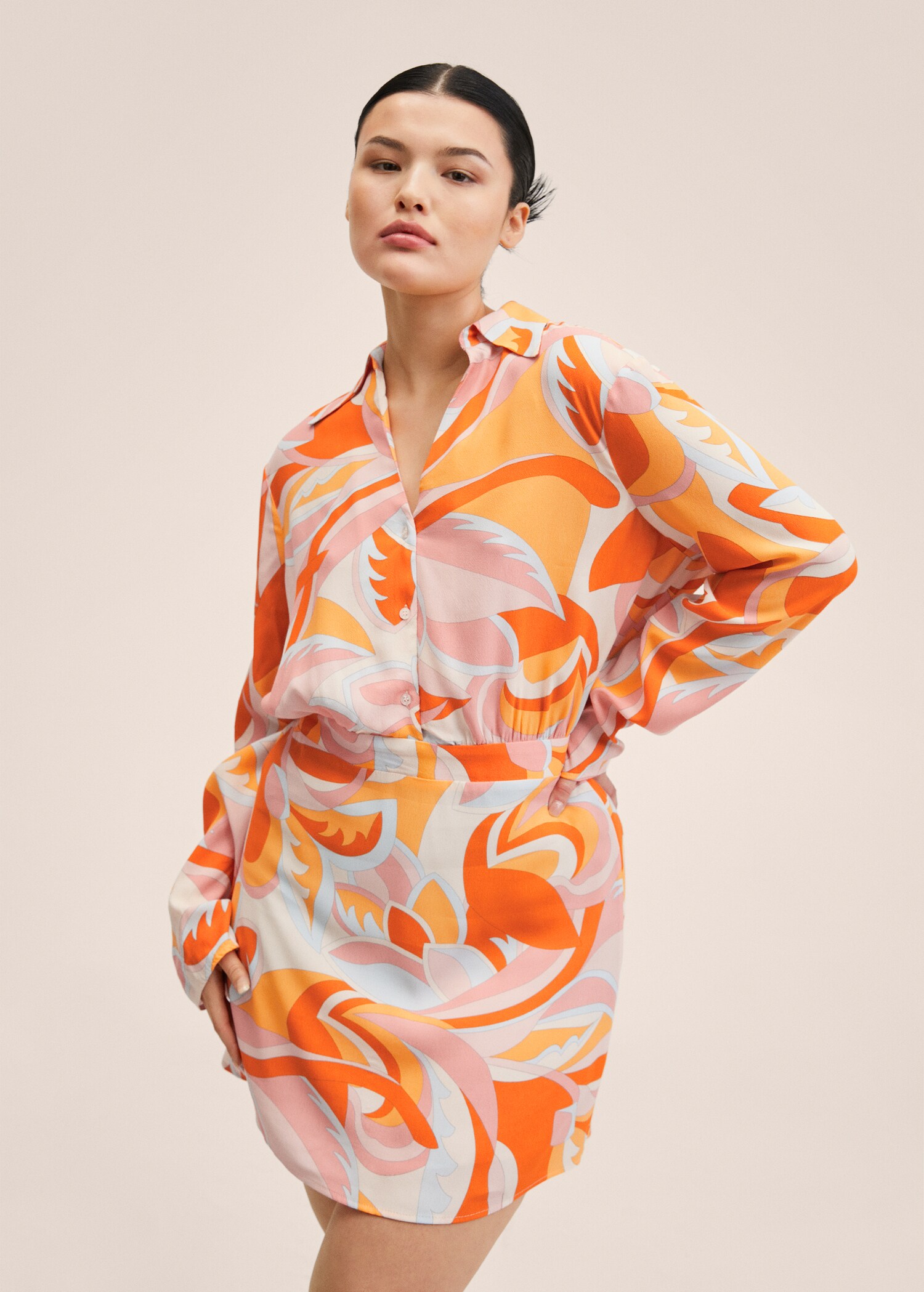 Fließendes Print-Kleid - Detail des Artikels 4