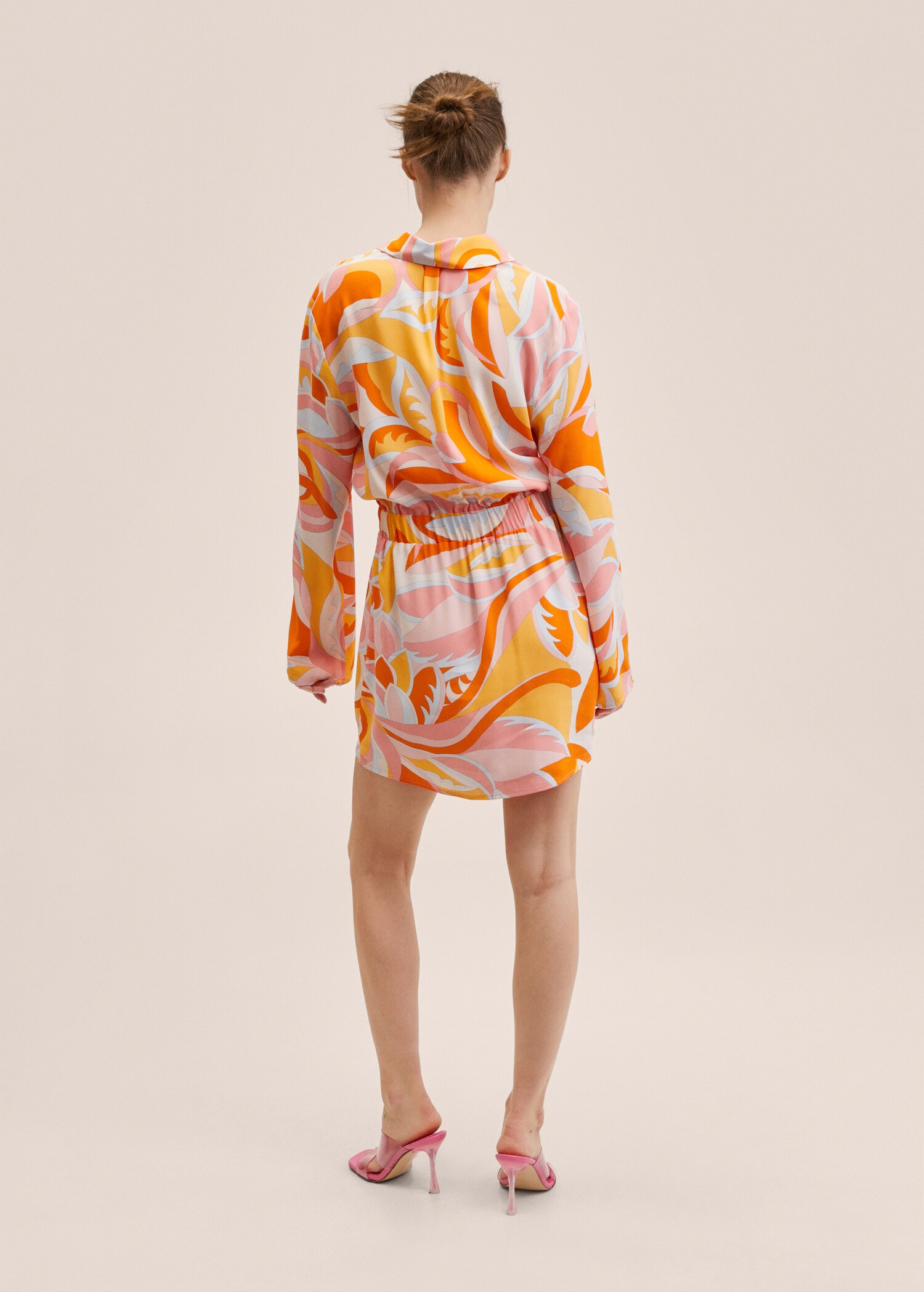 Fließendes Print-Kleid - Rückseite des Artikels