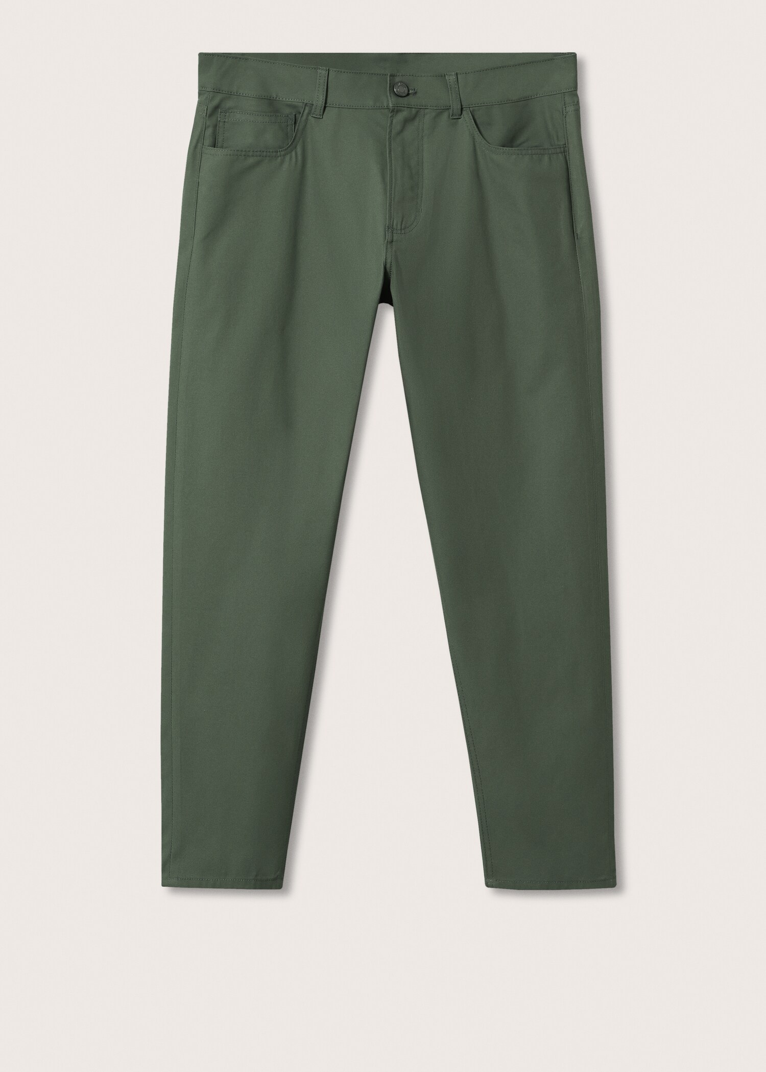 Tapered-fit cotton trousers - Article without model