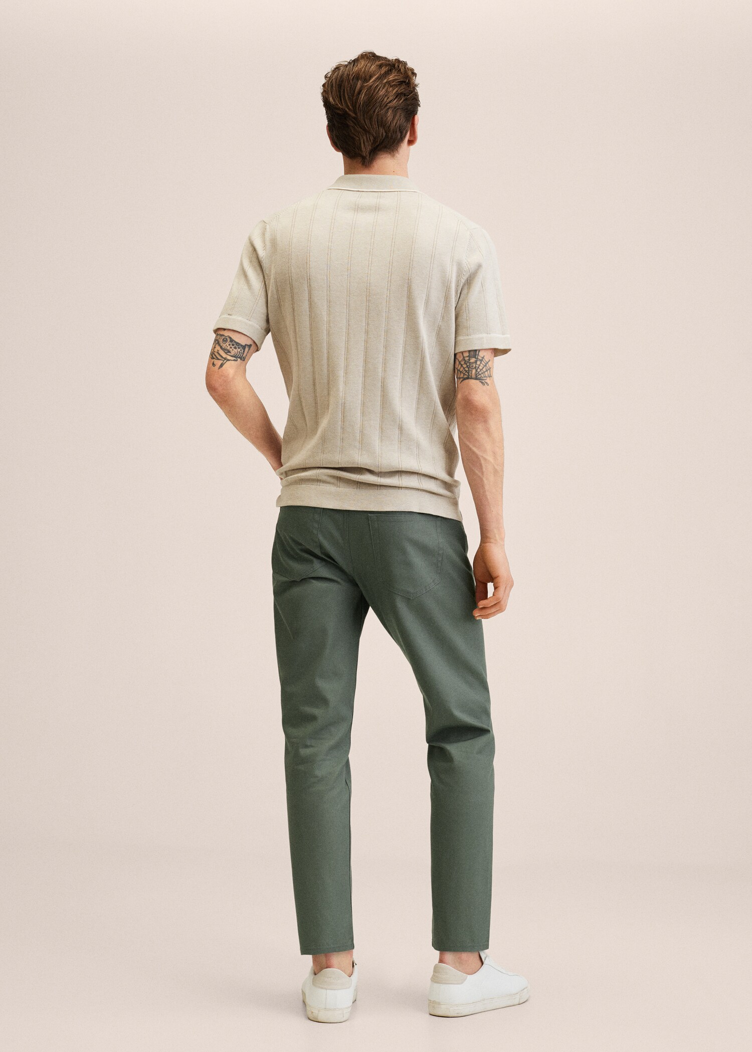 Pantalón tapered fit algodón - Reverso del artículo