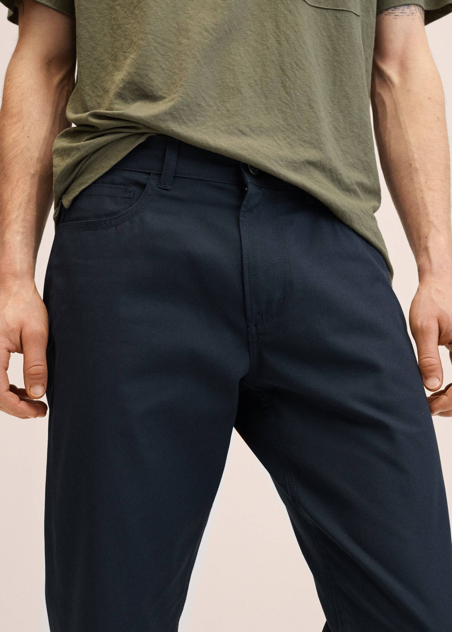 Pantalón tapered fit algodón - Detalle del artículo 1