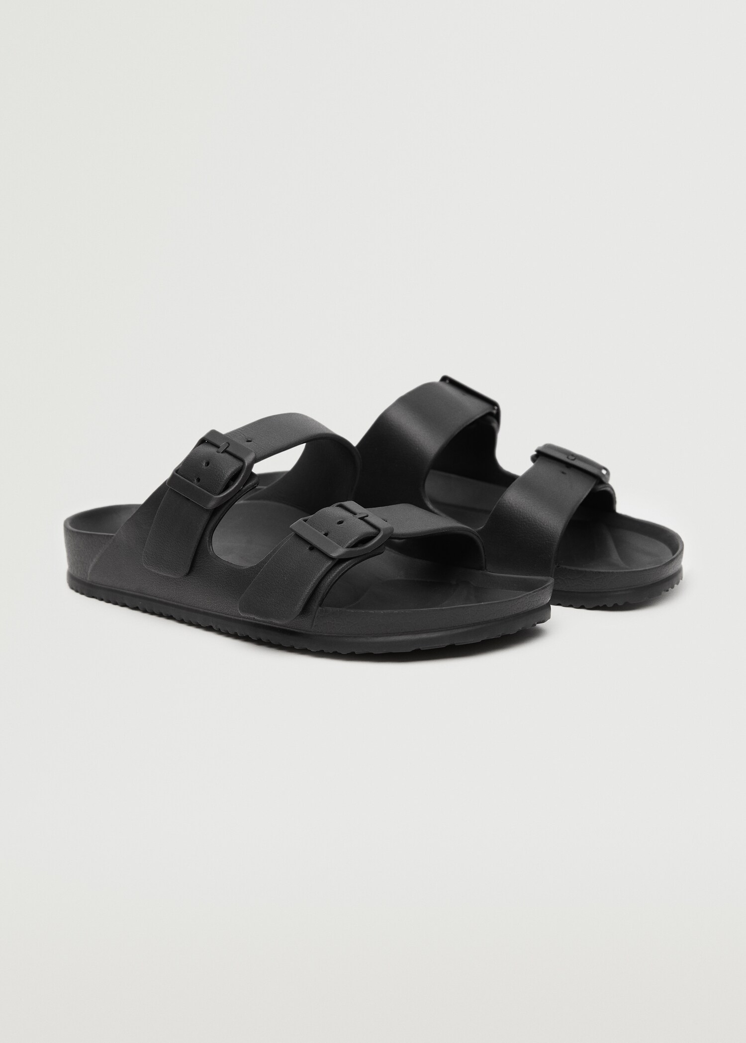 Rubber sandal with buckle - Man | MANGO OUTLET USA